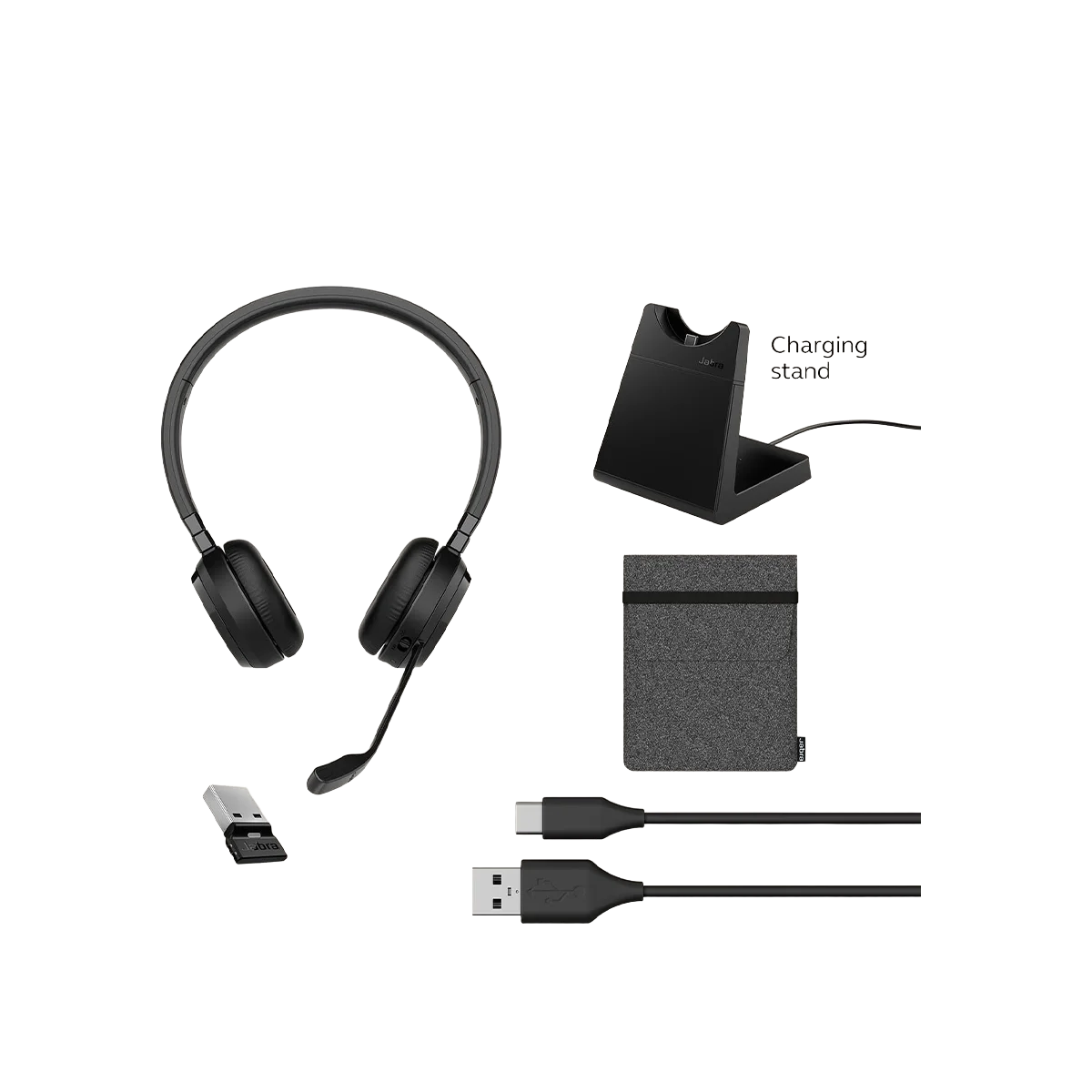 Jabra Evolve 65 TE Single-Ear MS Wireless Headset w/Stand - Image 3