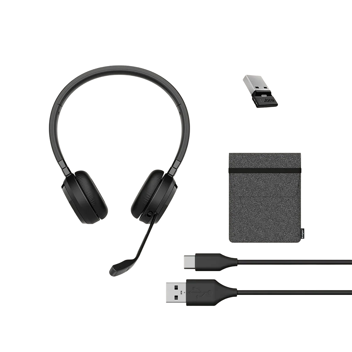 Jabra Evolve 65 TE Stereo Wireless Headset – Black - Image 3