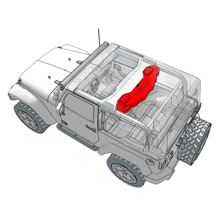 Jeep JL/JLU,JT Overhead Bar System Fits 4 X 8" Speakers (Not Included) and 4 X Tweeters PRO-TW4L and Harness Included - Image 2