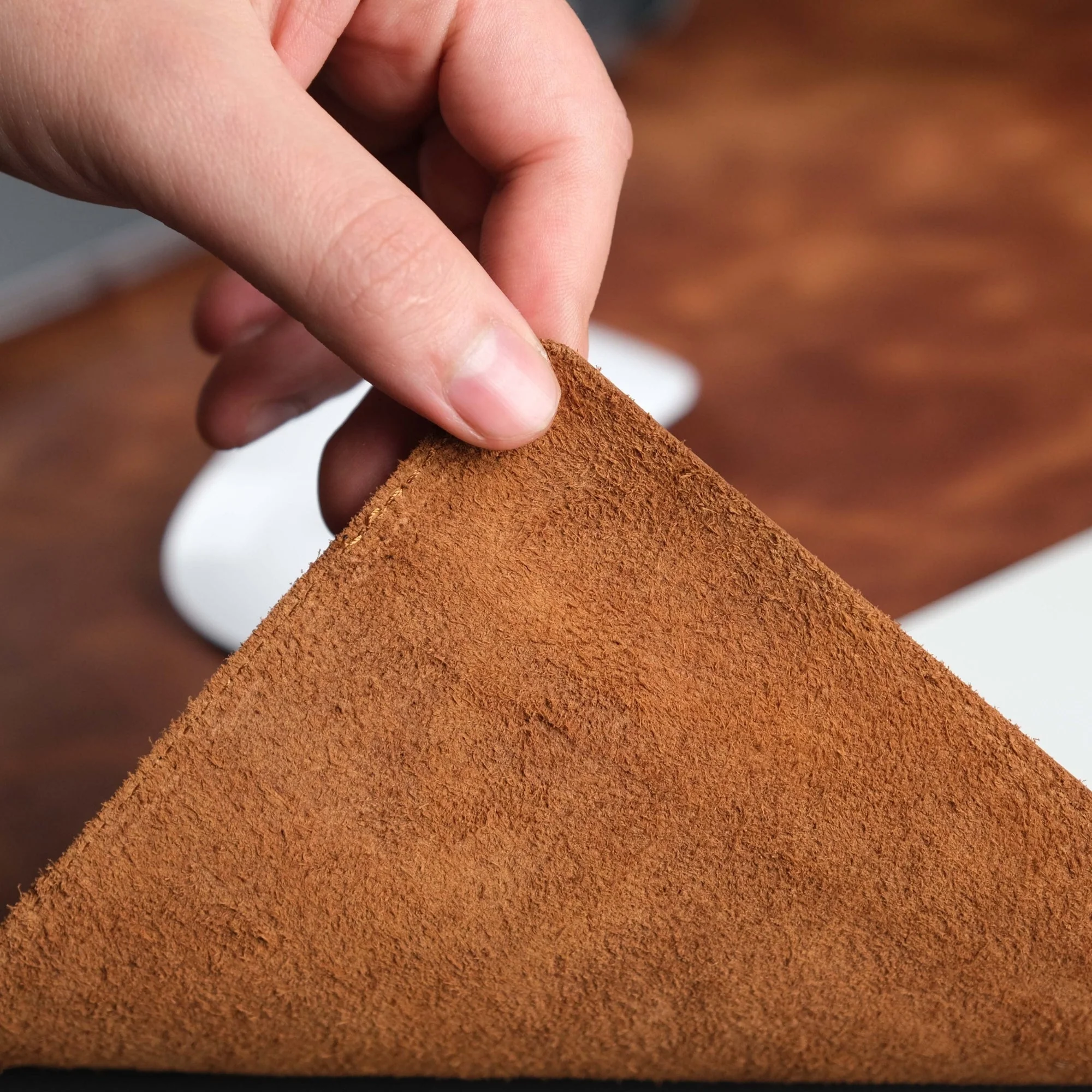 Jersey Antic Tan Leather Desk Pad for Office and Home - Image 3