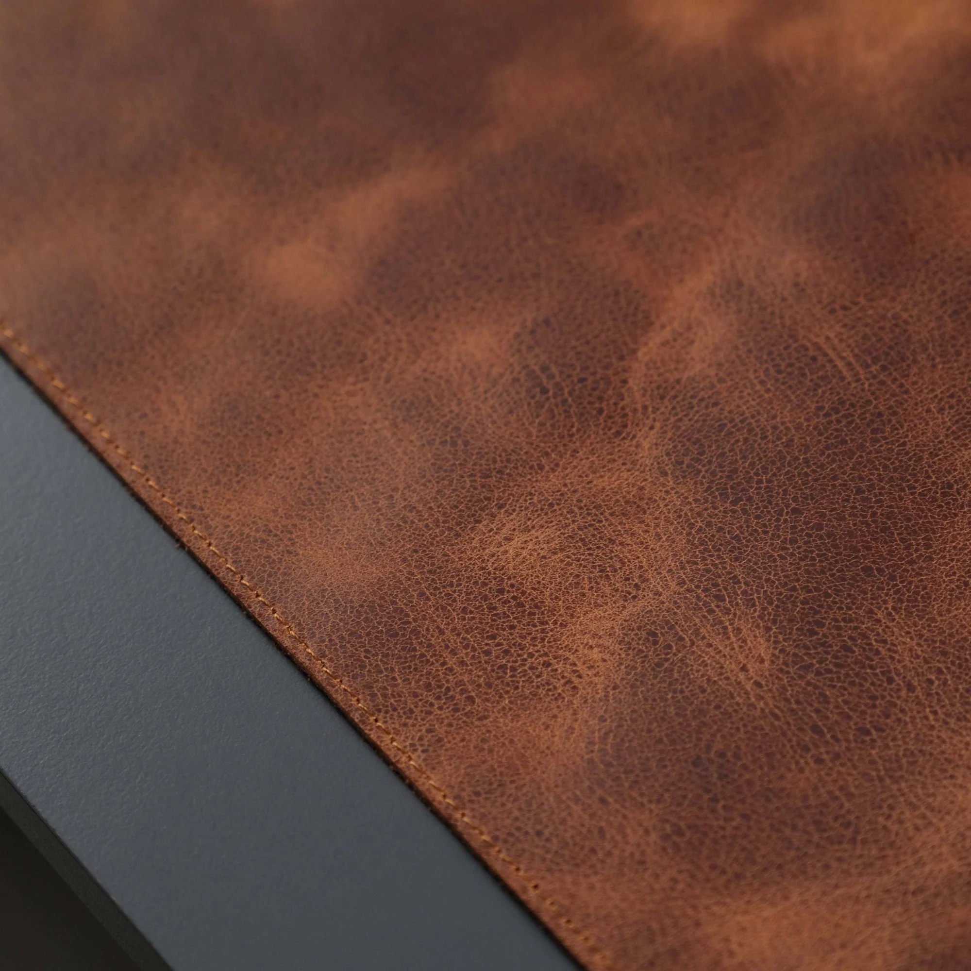 Jersey Antic Tan Leather Desk Pad for Office and Home - Image 7