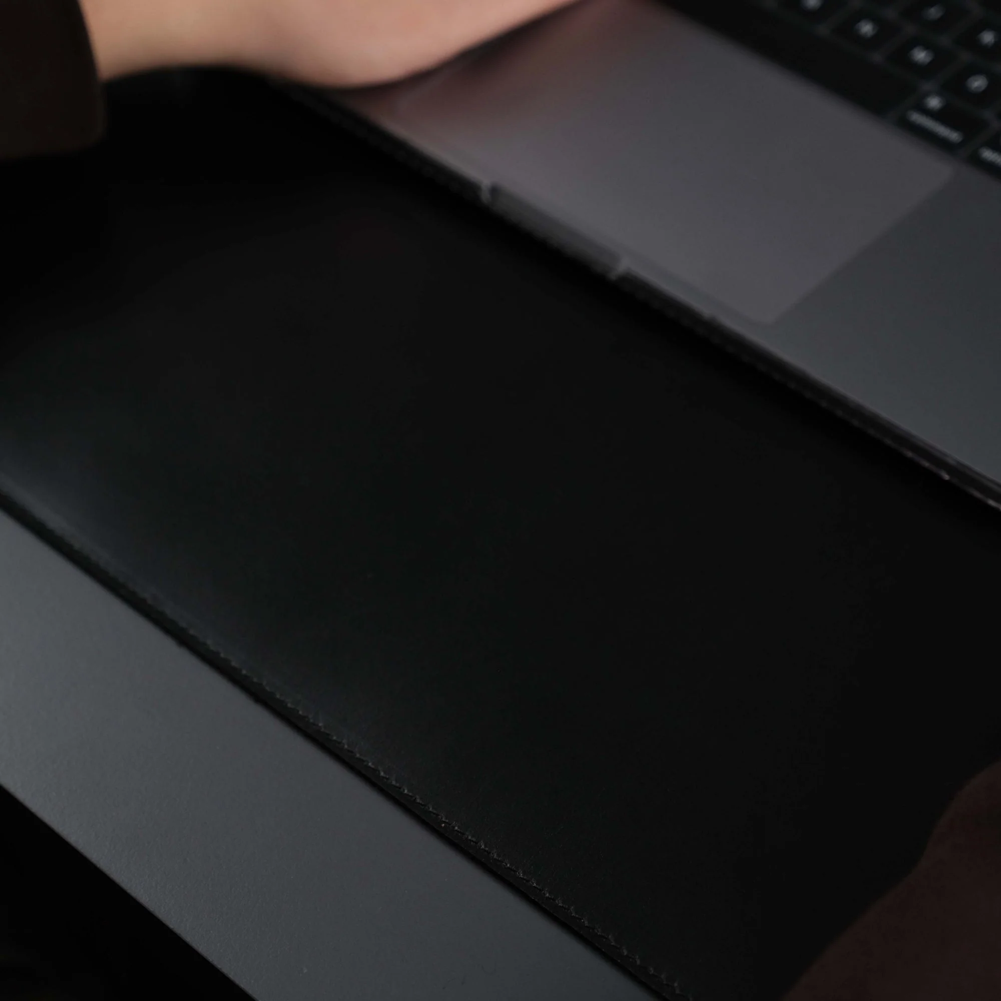 Jersey Black Leather Desk Pad for Office and Home - Image 6