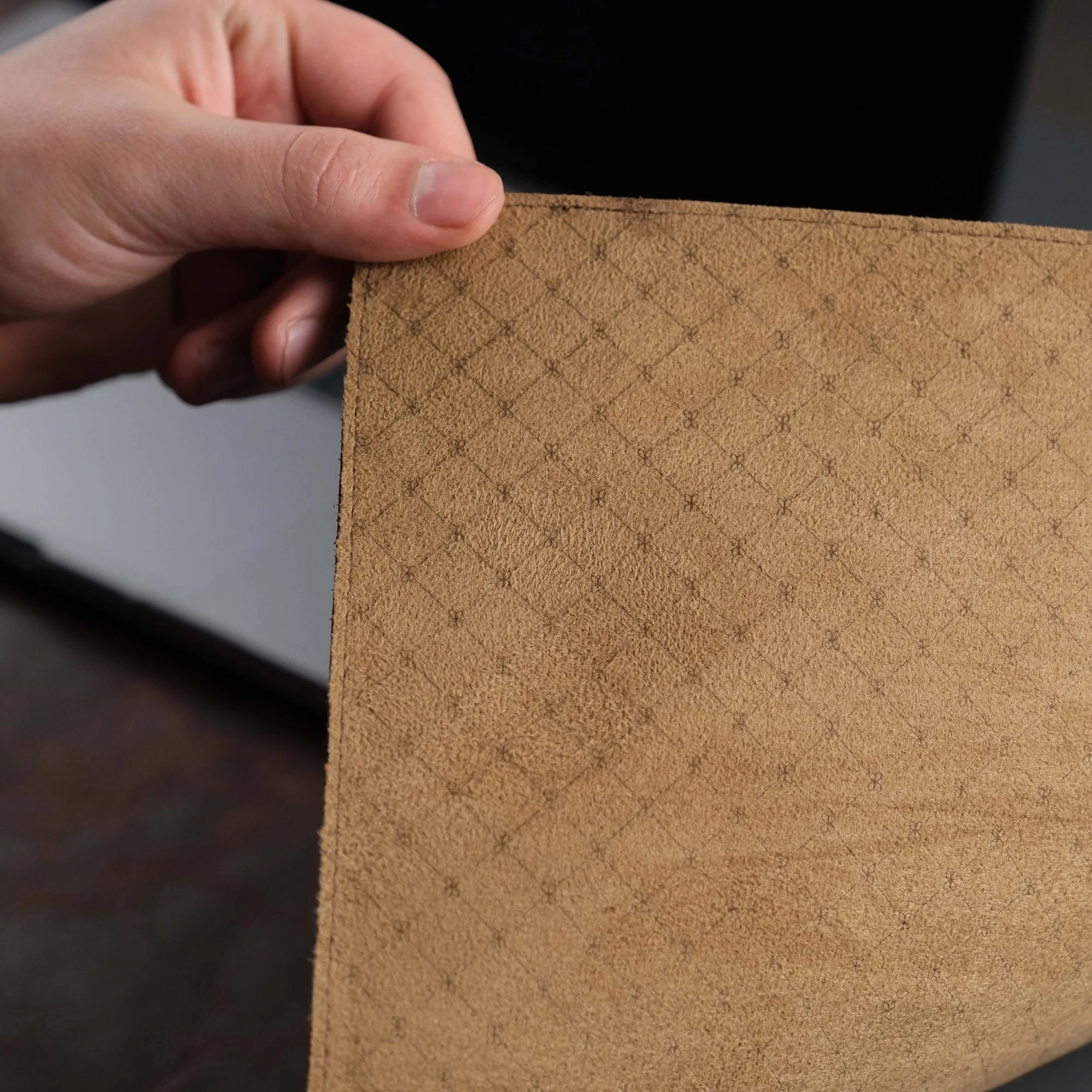 Jersey Dark Brown Leather Desk Pad for Office and Home - Image 3