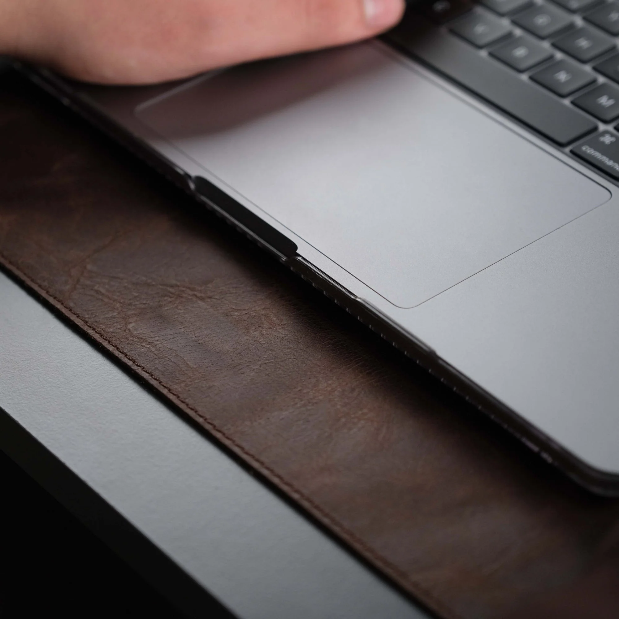 Jersey Dark Brown Leather Desk Pad for Office and Home - Image 6