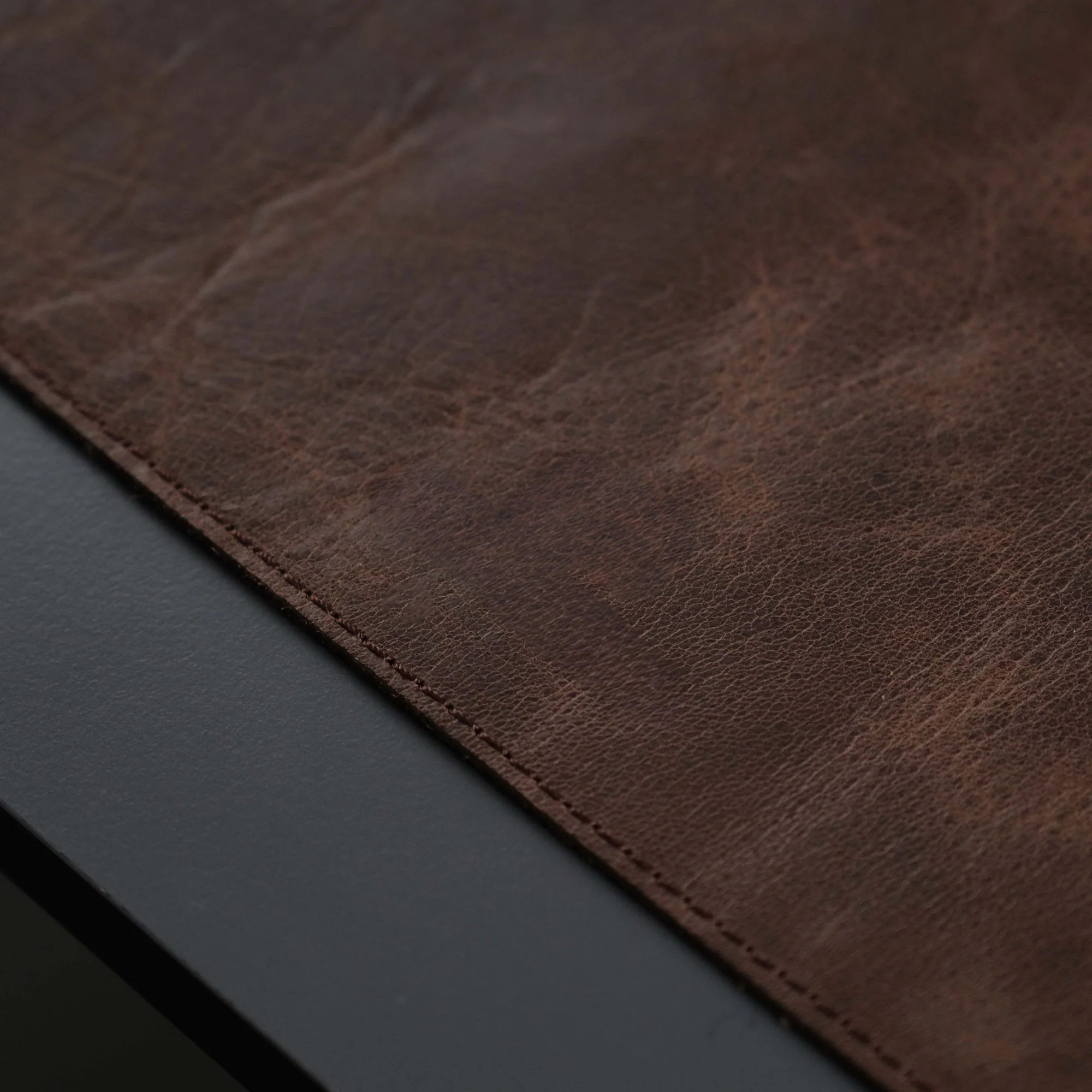 Jersey Dark Brown Leather Desk Pad for Office and Home - Image 9