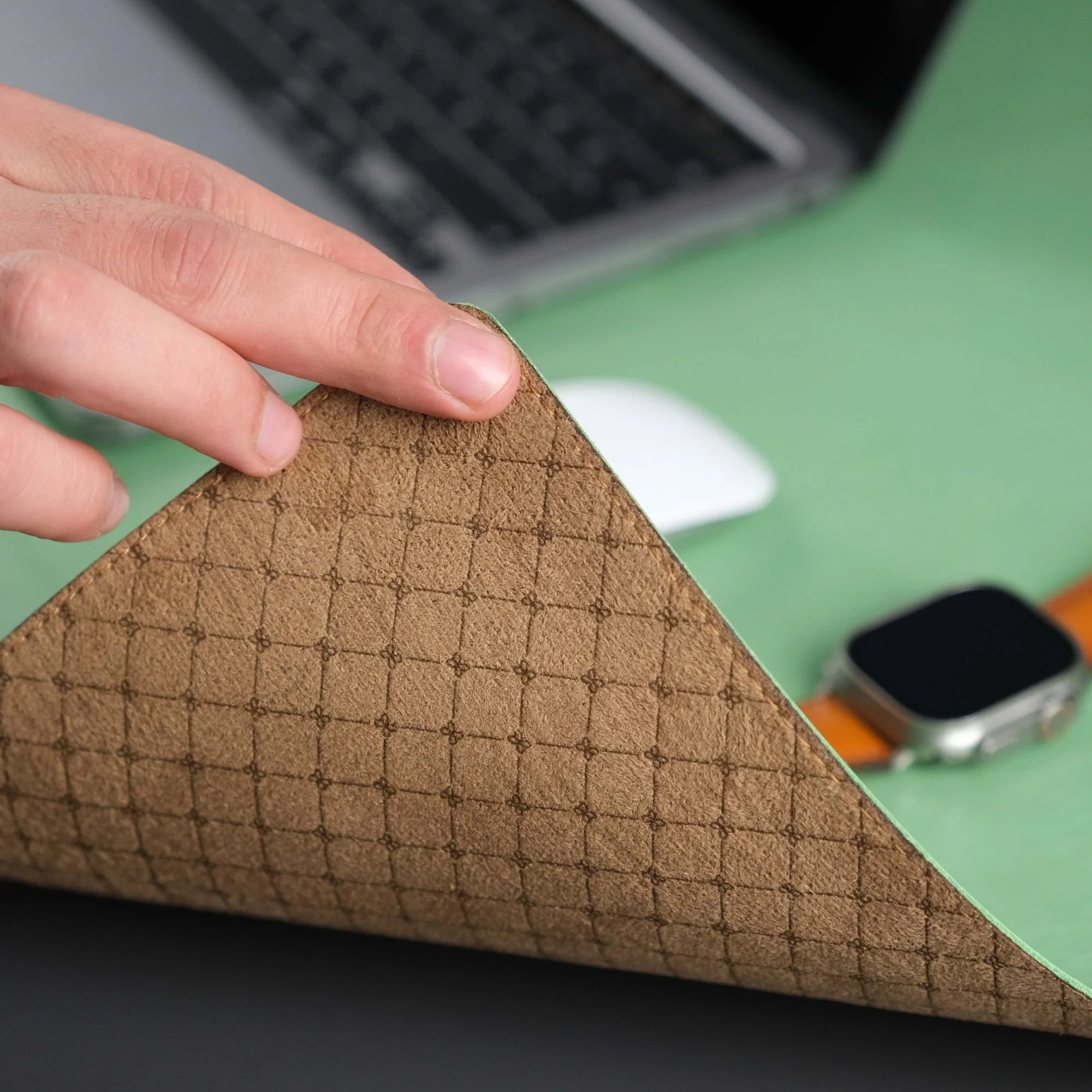 Jersey Green Leather Desk Pad for Office and Home - Image 3