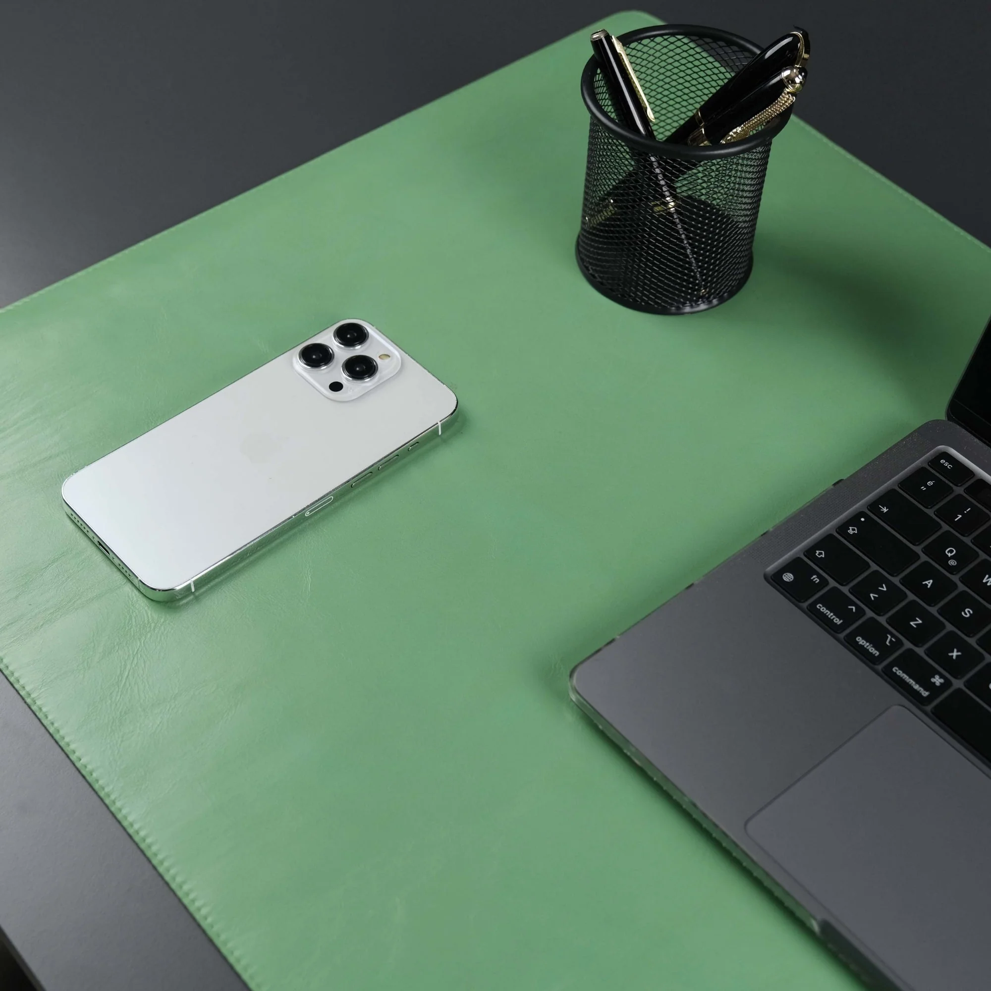 Jersey Green Leather Desk Pad for Office and Home - Image 4
