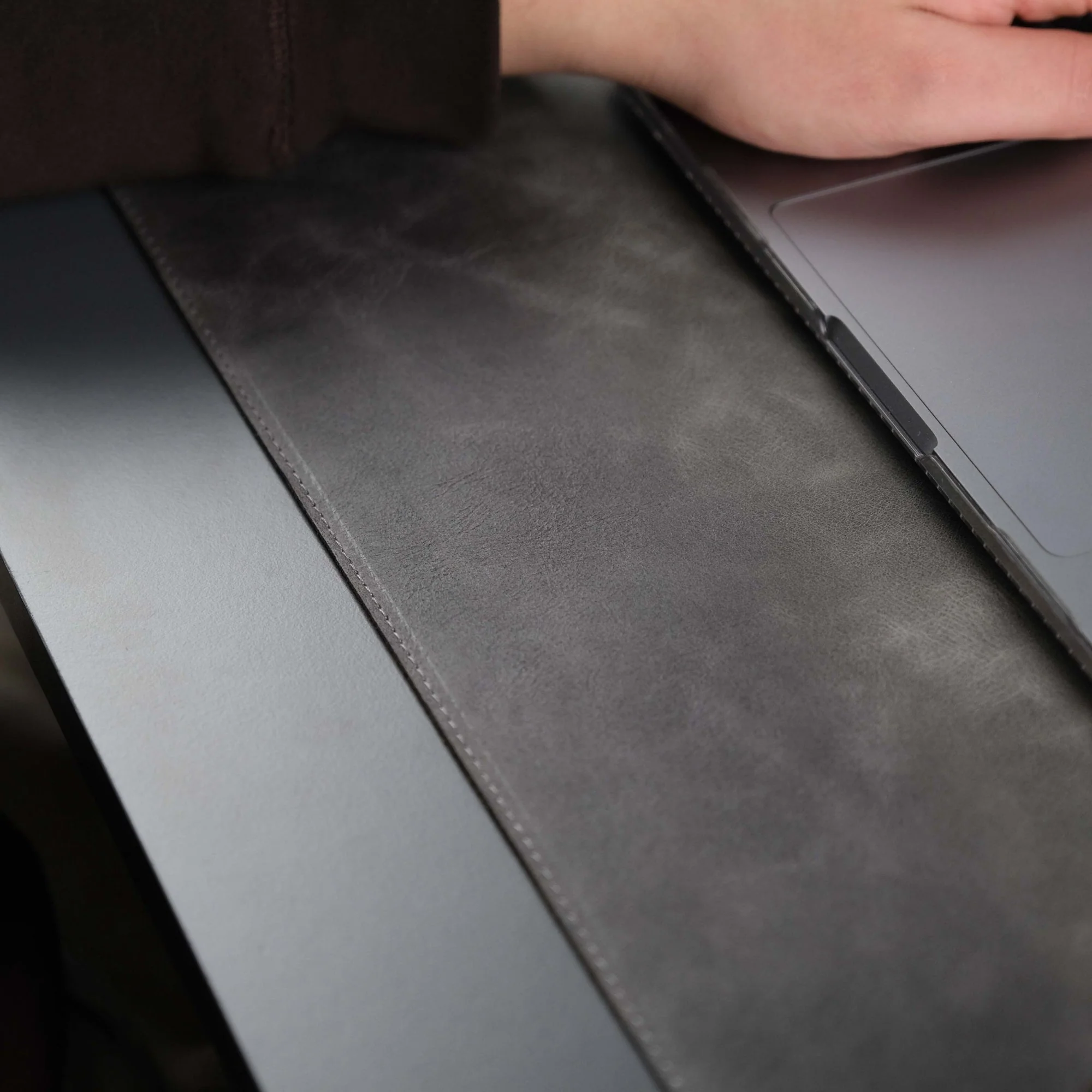 Jersey Grey Leather Desk Pad for Office and Home - Image 7
