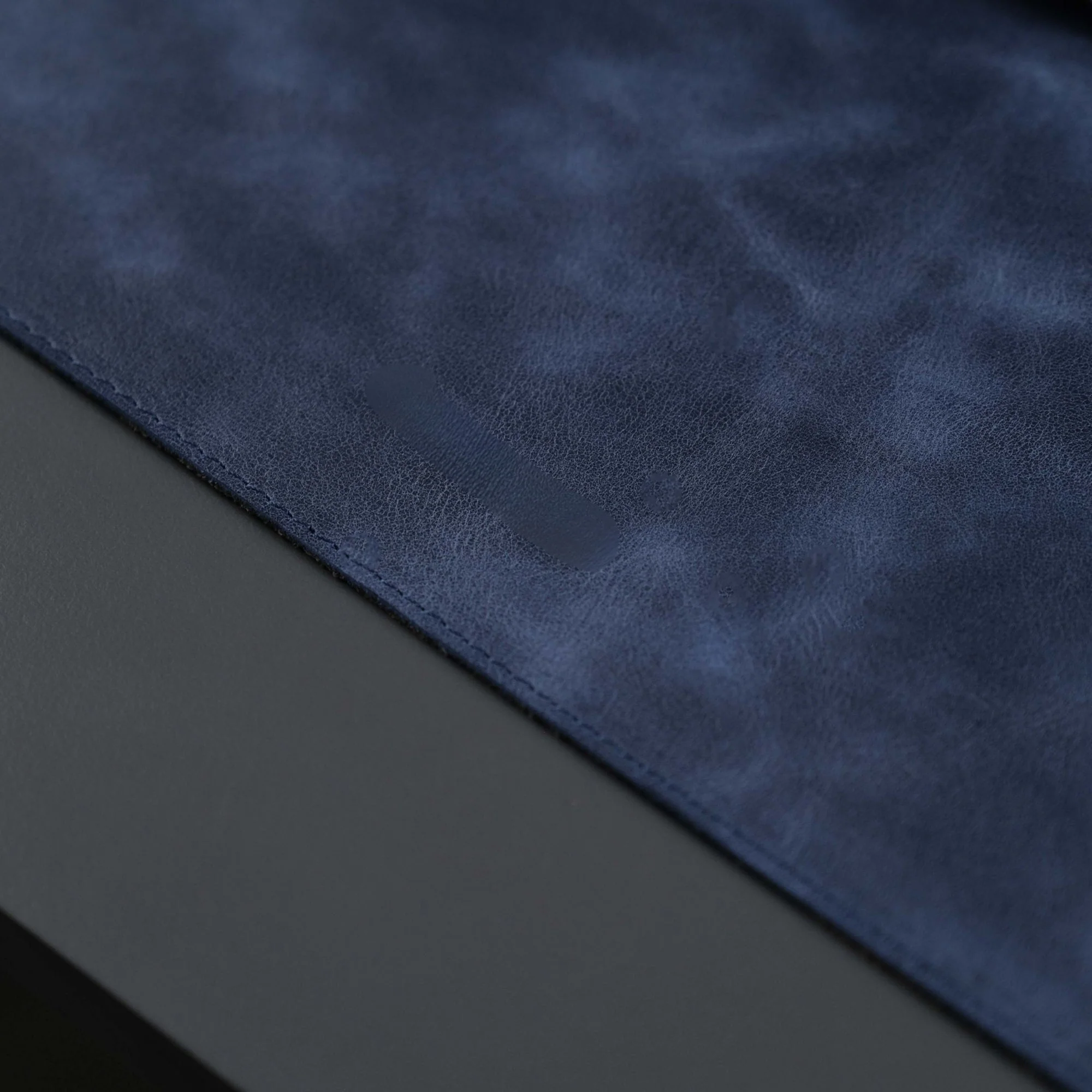 Jersey Navy Blue Leather Desk Pad for Office and Home - Image 9
