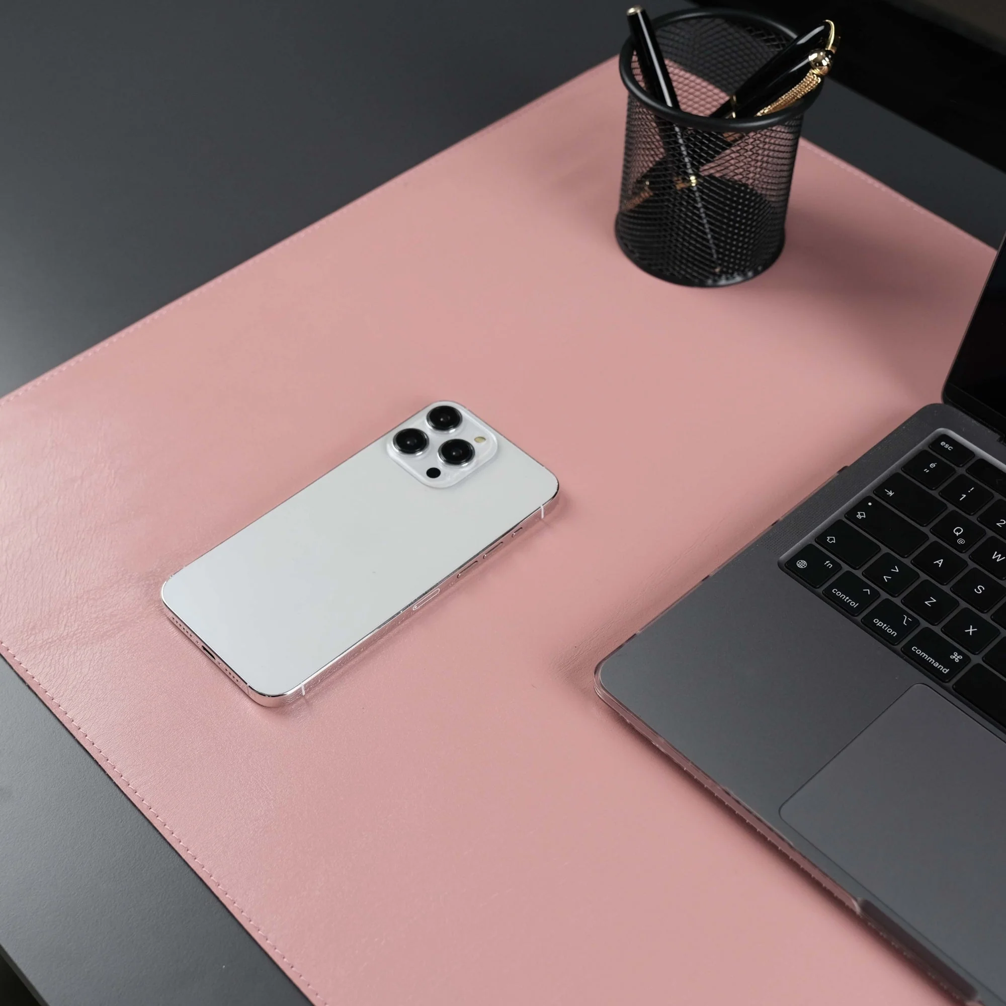 Jersey Pink Leather Desk Pad for Office and Home - Image 4