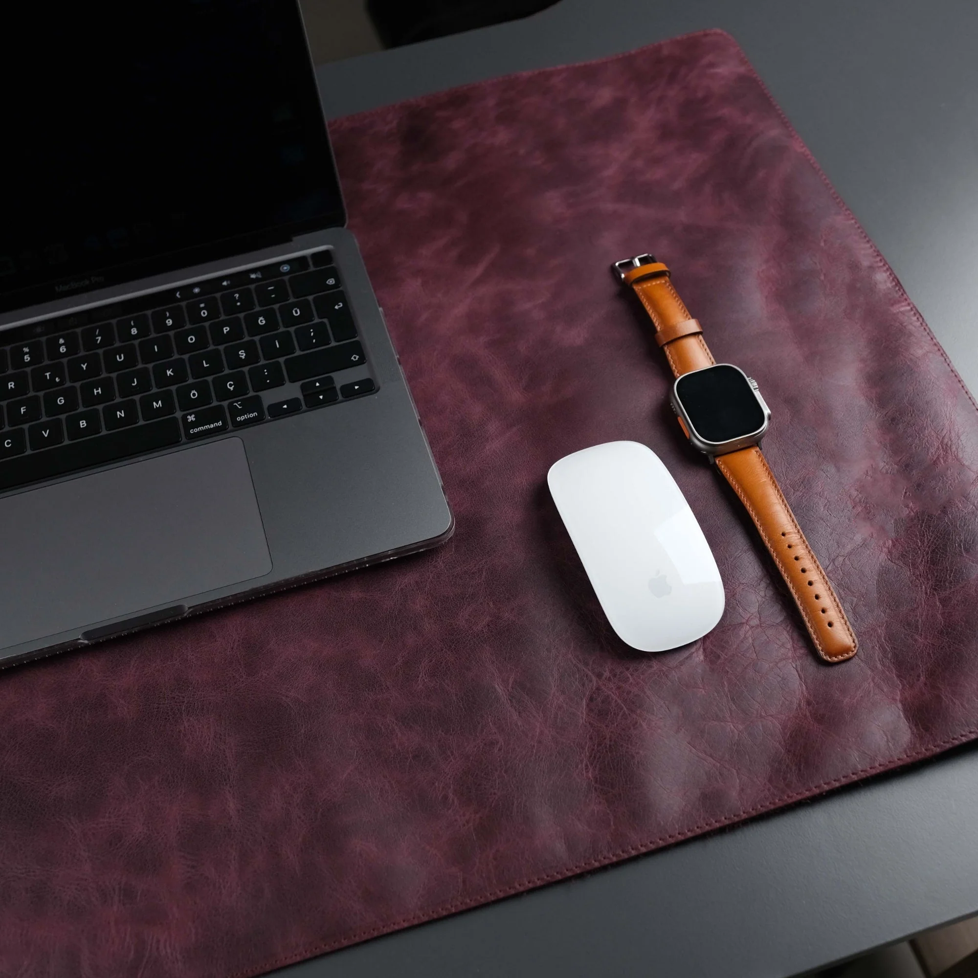 Jersey Purple Leather Desk Pad for Office and Home - Image 5