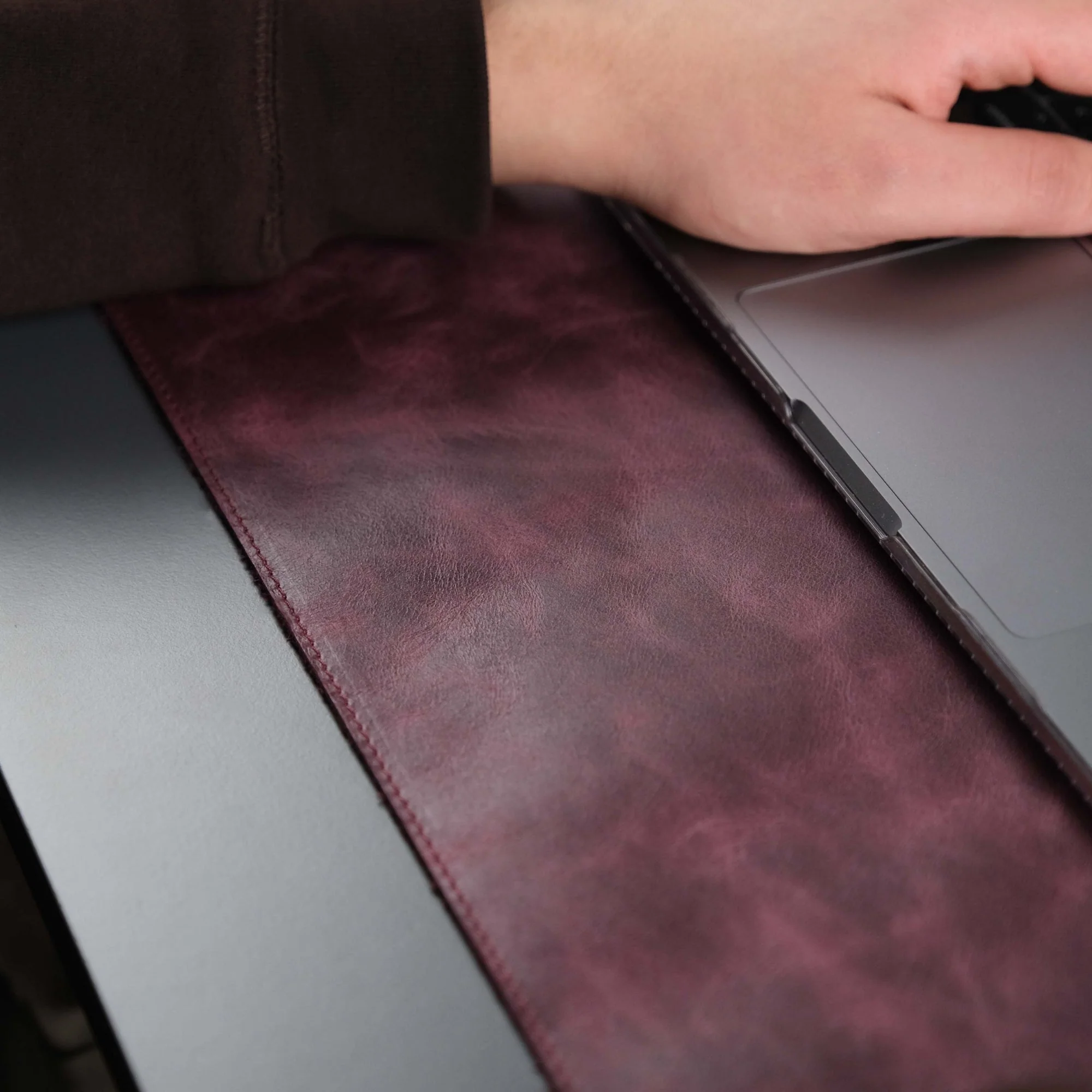 Jersey Purple Leather Desk Pad for Office and Home - Image 6