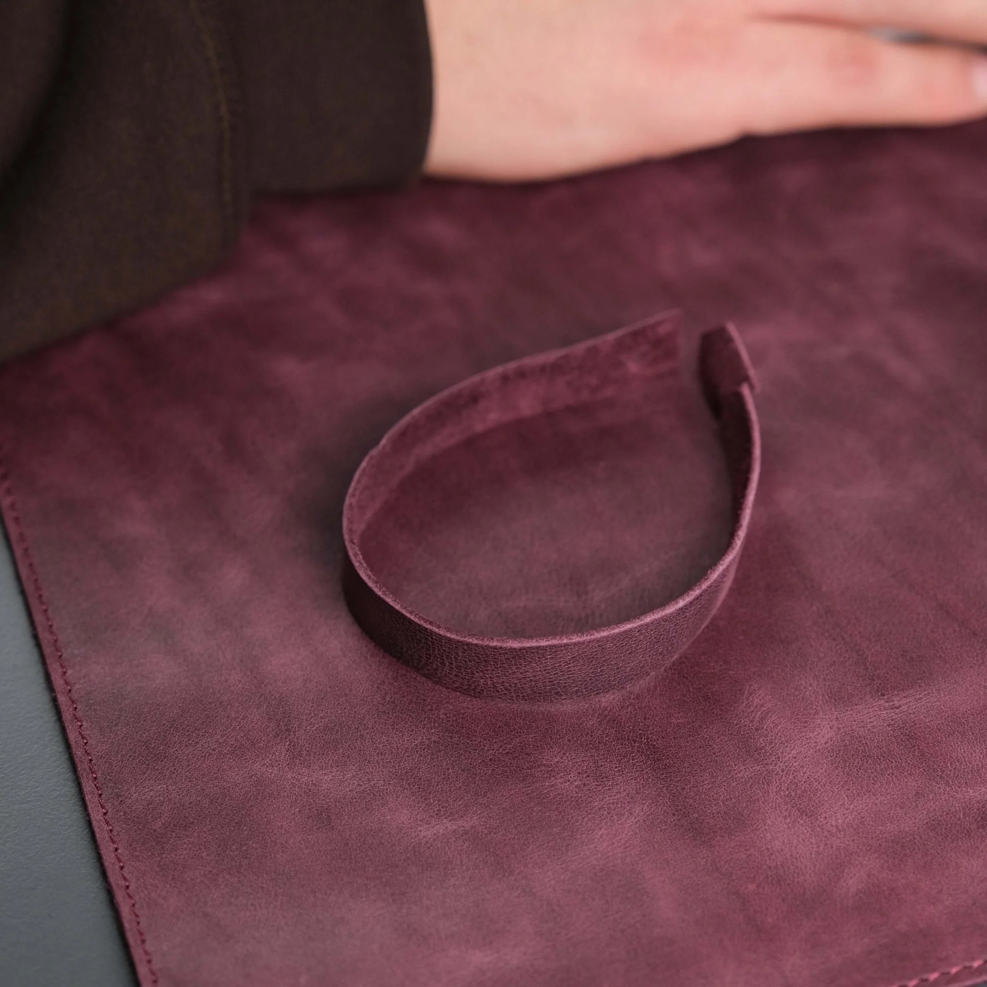 Jersey Purple Leather Desk Pad for Office and Home - Image 9