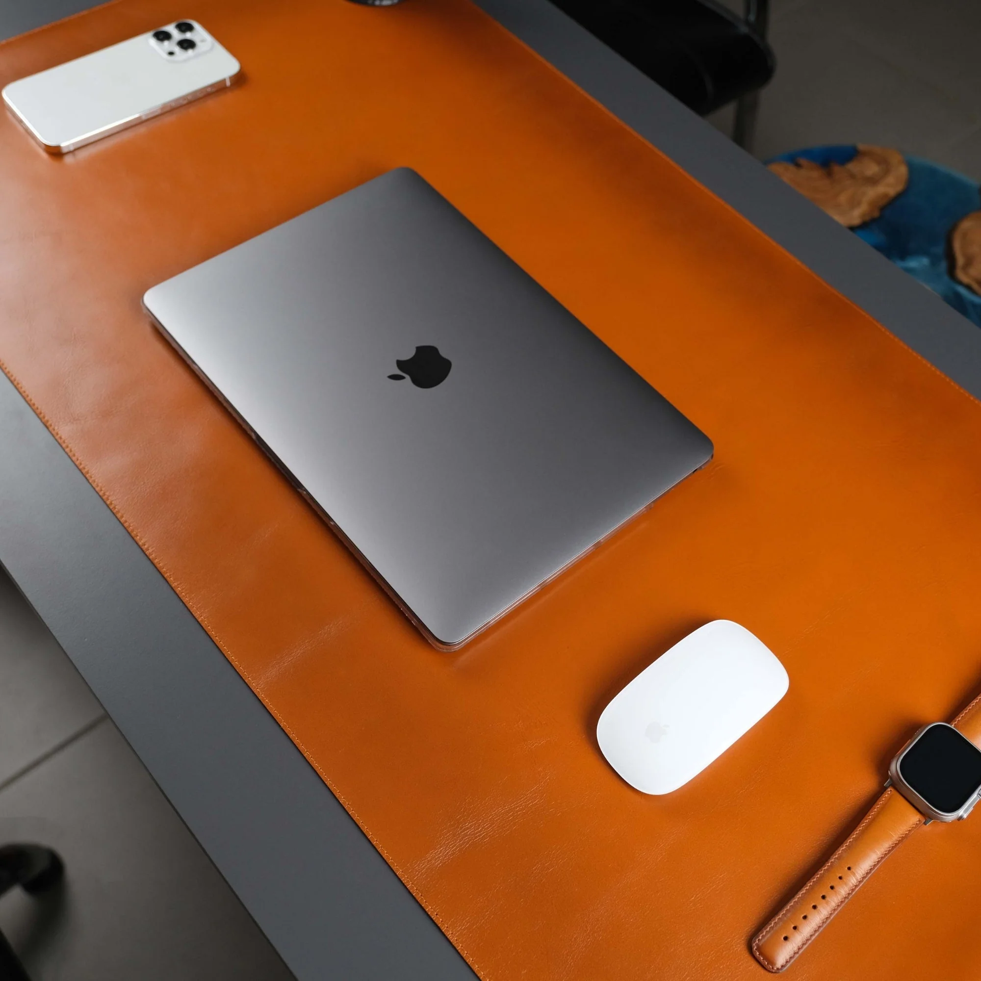 Jersey Tan Leather Desk Pad for Office and Home - Image 5