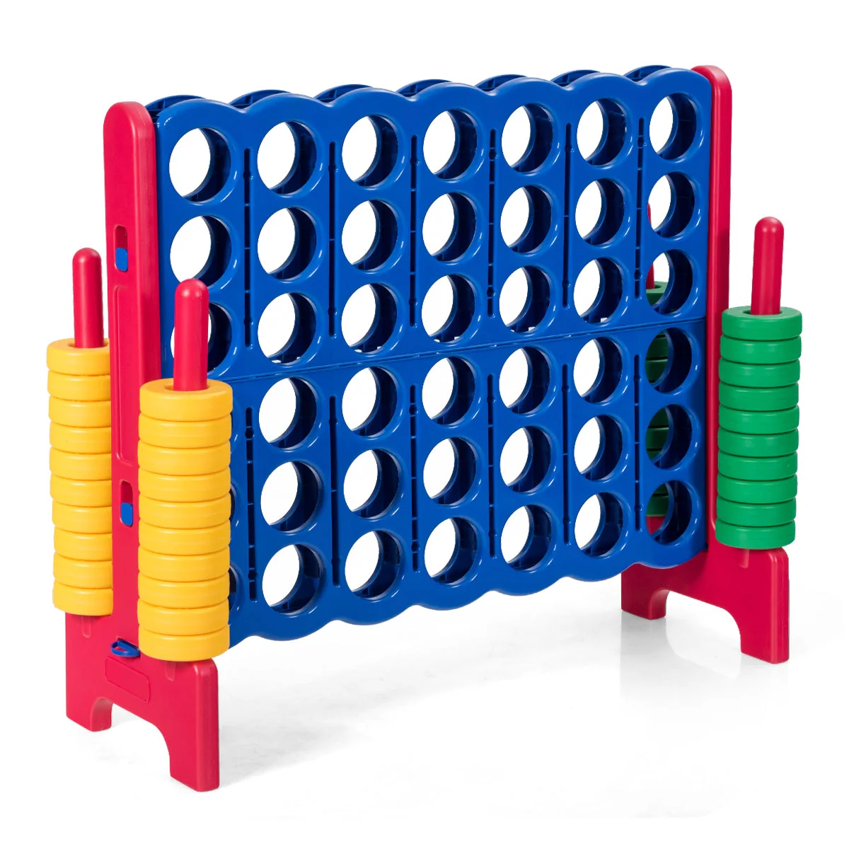 Jumbo 4-to-Score Giant Game Set with 42 Jumbo Rings and Quick-Release Slider-Red - Image 3