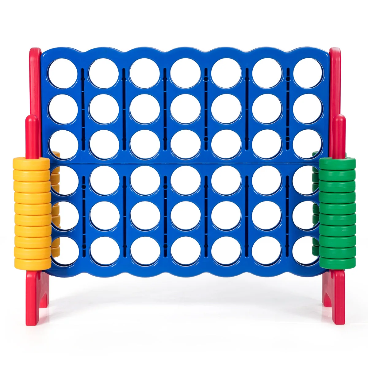 Jumbo 4-to-Score Giant Game Set with 42 Jumbo Rings and Quick-Release Slider-Red - Image 4