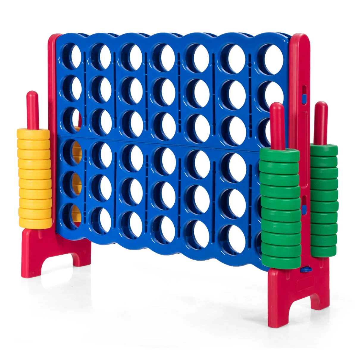 Jumbo 4-to-Score Giant Game Set with 42 Jumbo Rings and Quick-Release Slider-Red - Image 7