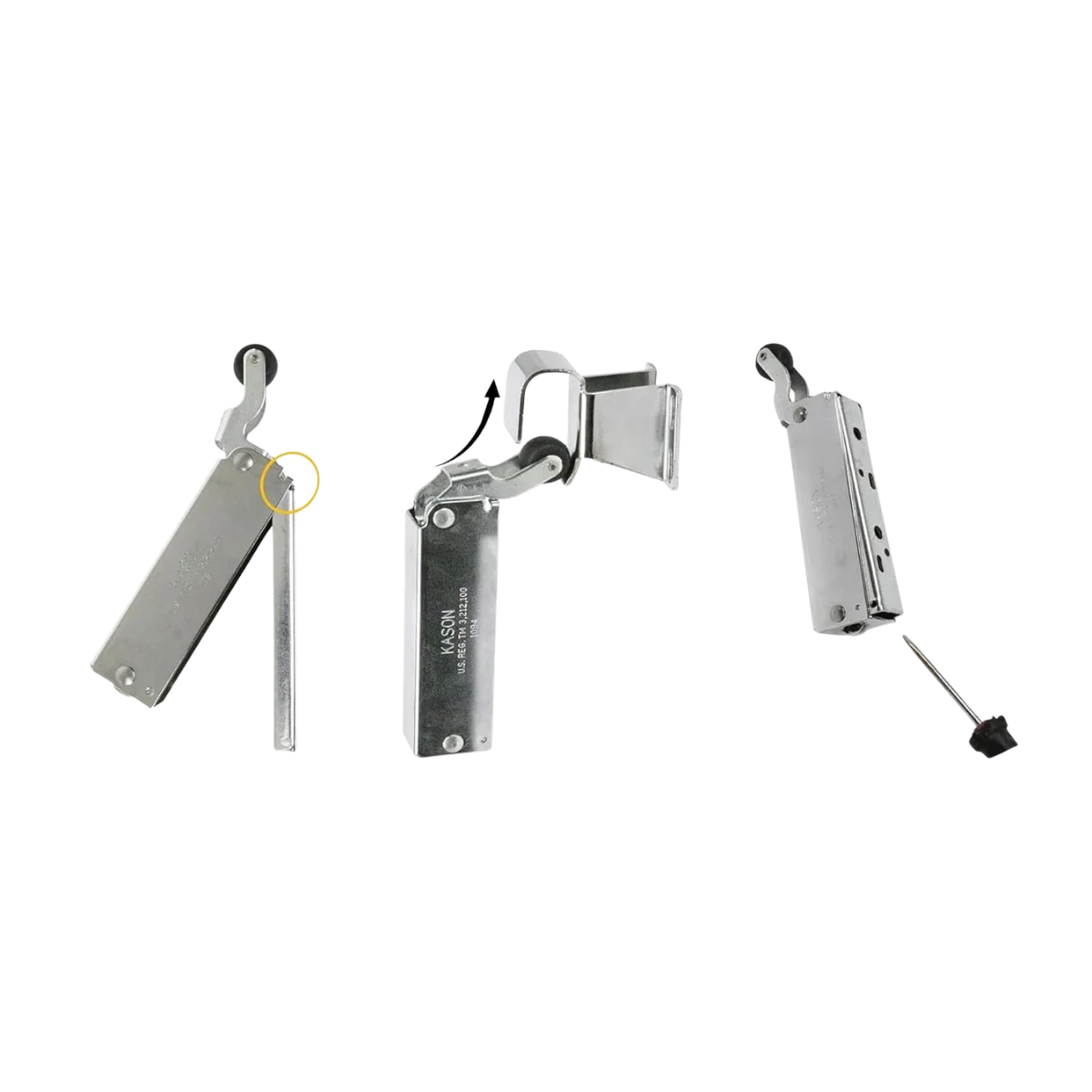 Kason 1094 SureClose Hydraulic Door Closer & Hook | Concealed Mount - Image 3