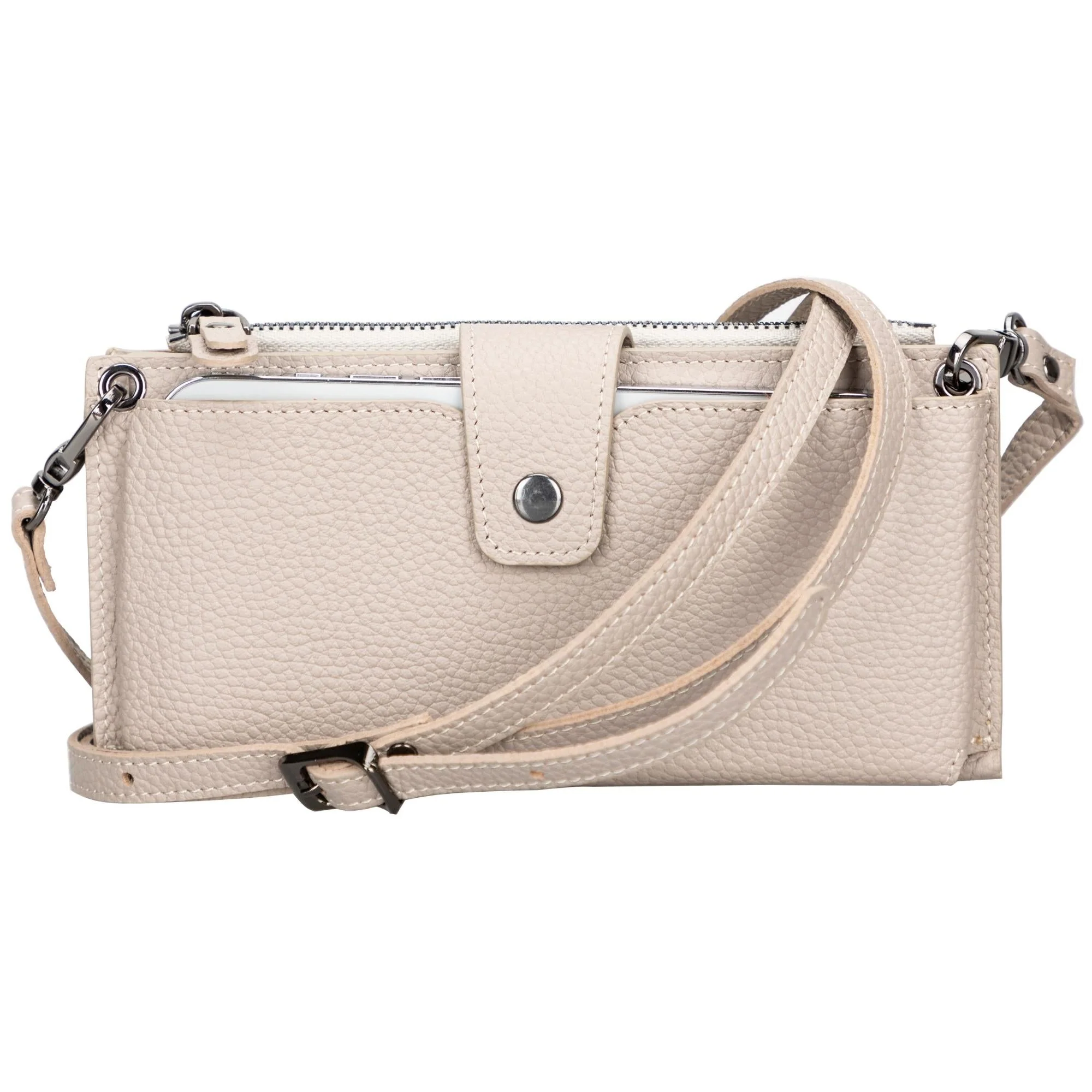 Kaycee Leather Women's Cell Phone Wallet with Strap - Image 17