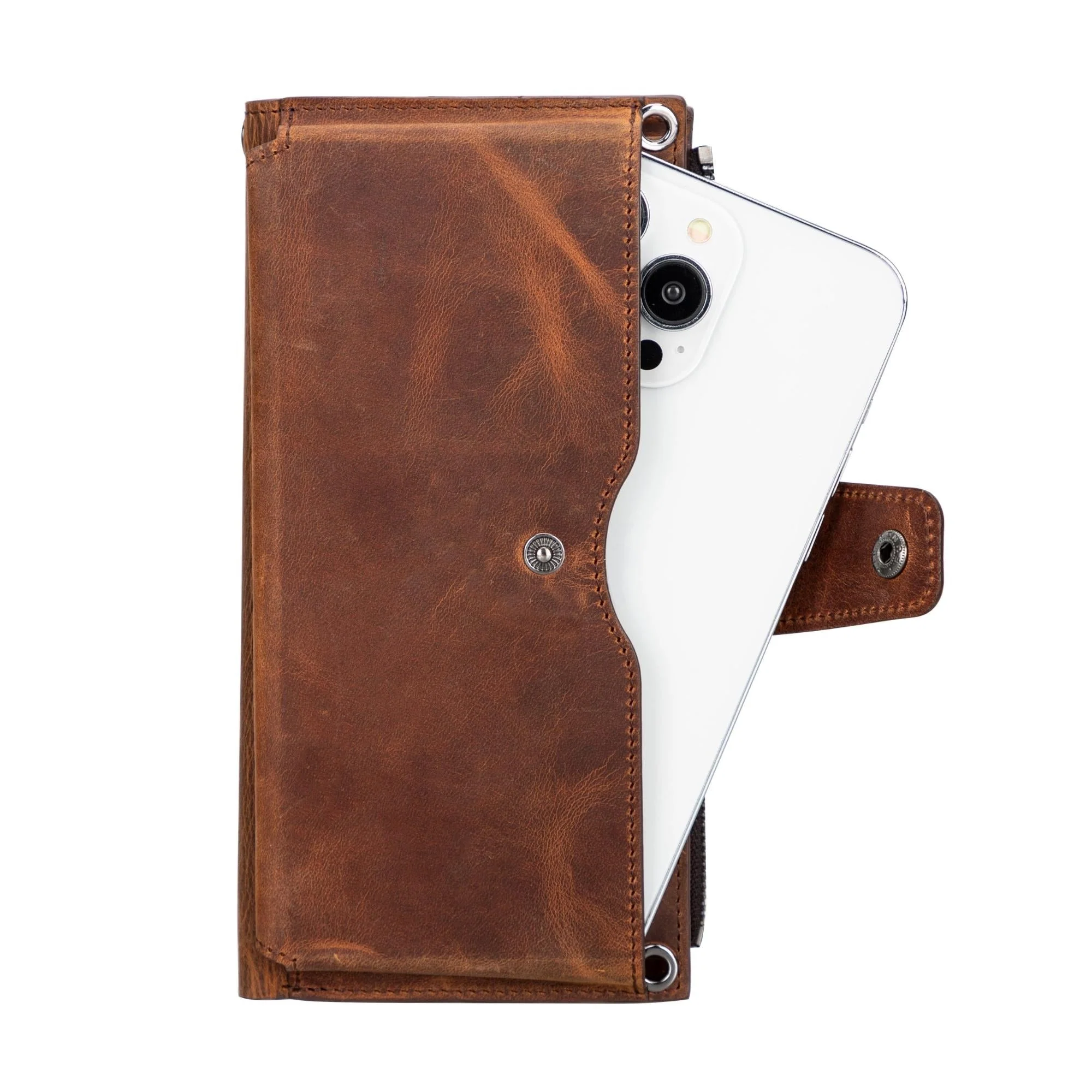 Kaycee Leather Women's Cell Phone Wallet with Strap - Image 35