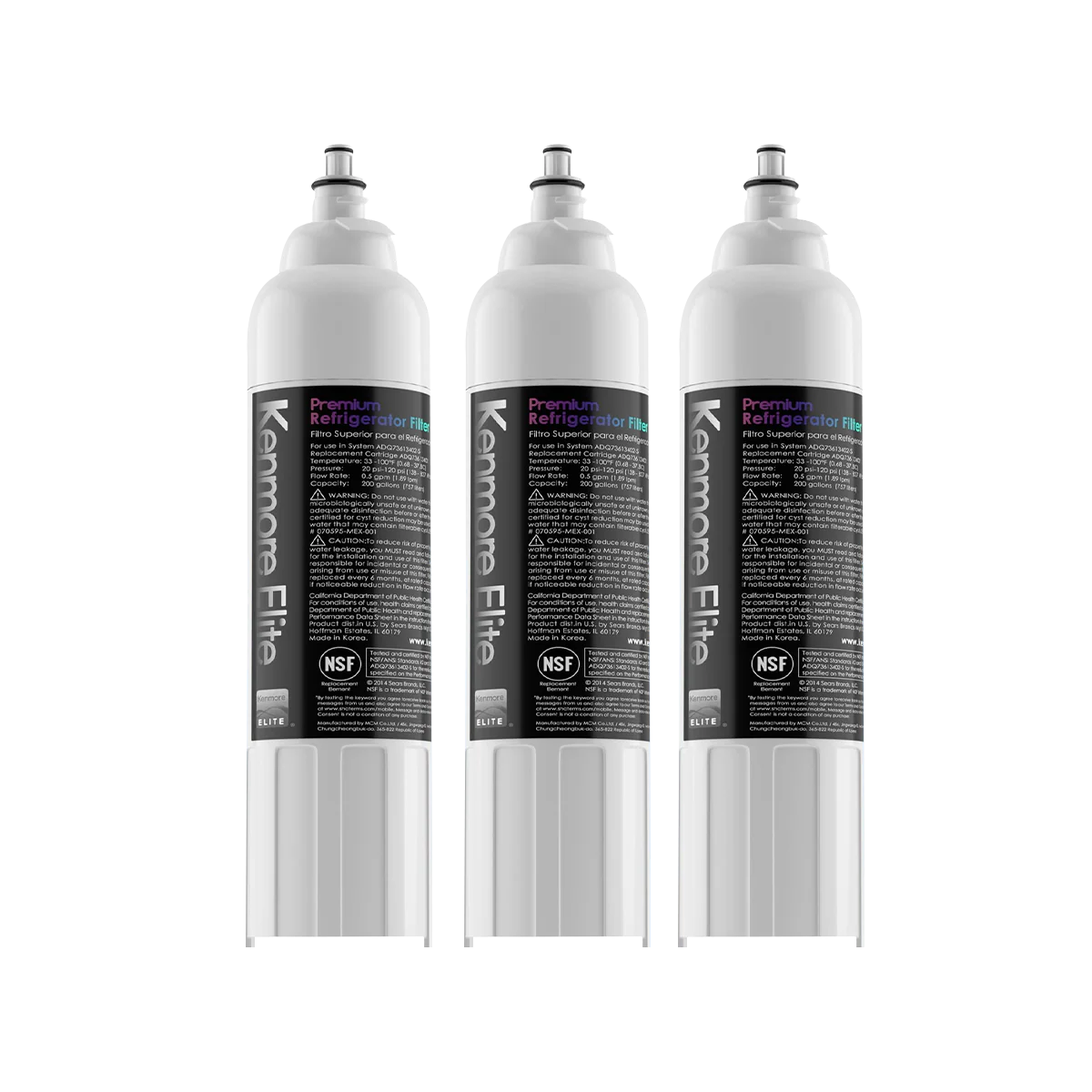 Kenmore Elite 9490 OEM Water Filter 3 Pack - Image 2