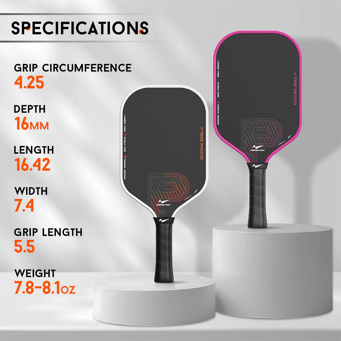 Keystone Pickleball Paddle - Rose Gold - Image 6