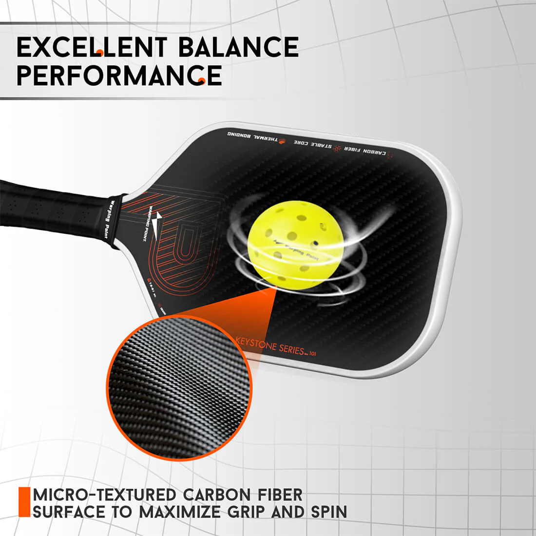 Keystone Pickleball Paddle –  White - Image 7