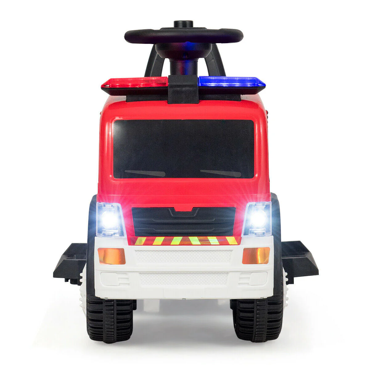 Kids 6V Battery Powered Electric Ride On Fire Truck - Image 4