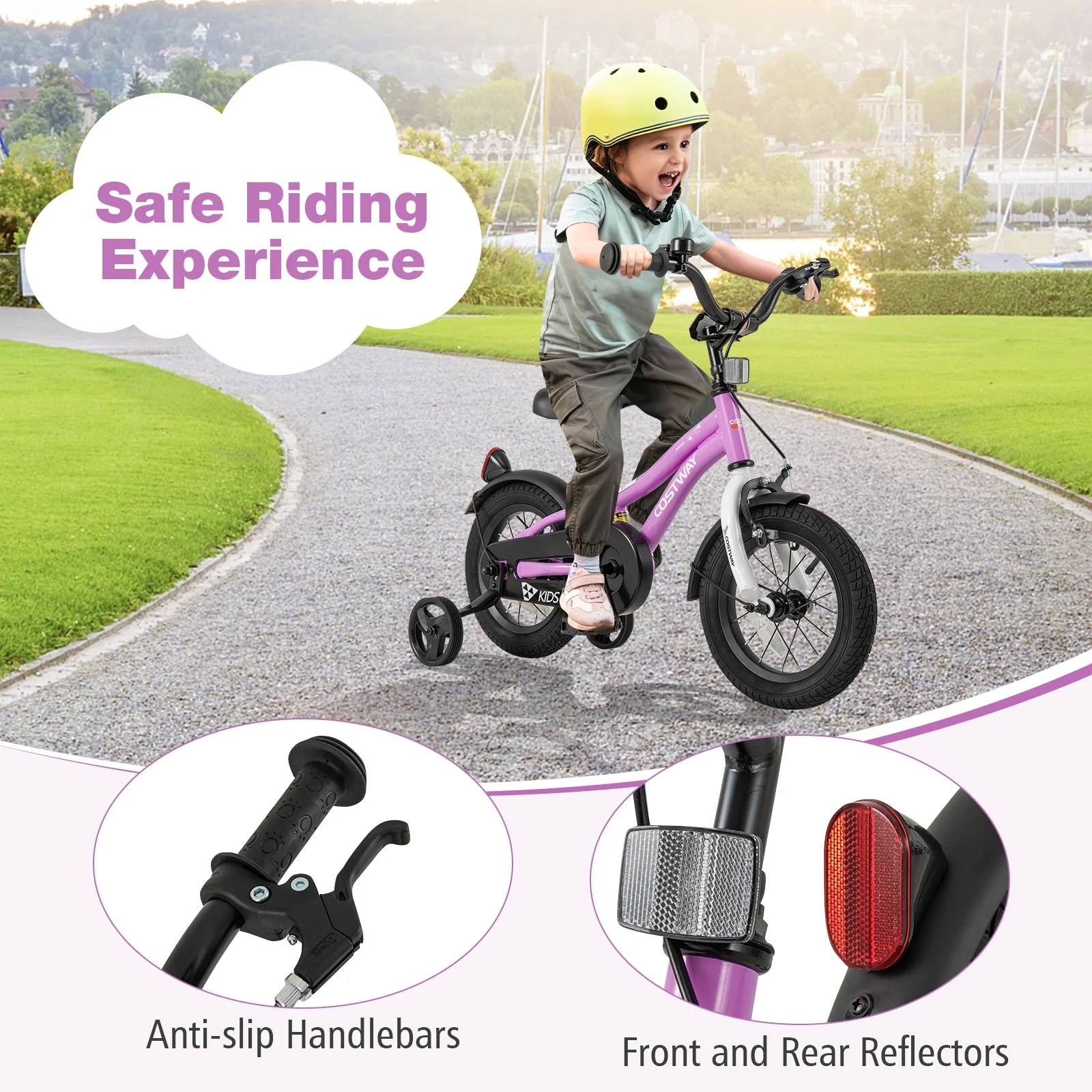 Kids Bike 12-Inch Children Training Bicycle with 2 Brake for 3-4 Years Old - Image 8