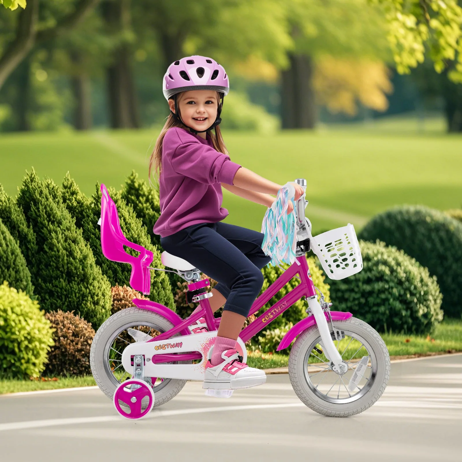 Kids Bike 12 Inch with Training Wheels and 2 Brake System for 3-4 Years Old - Image 2