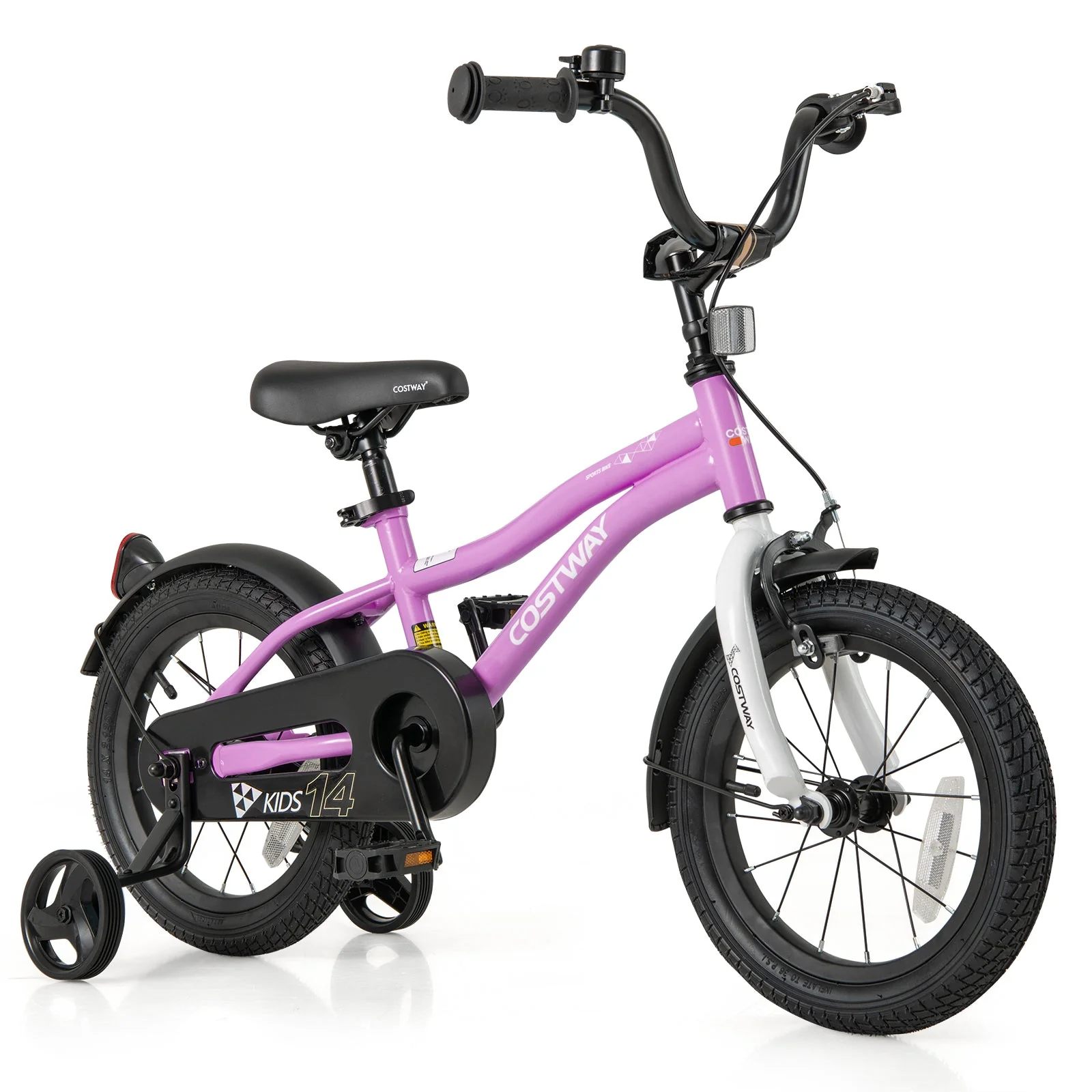 Kids Bike 14-Inch Children Training Bicycle with 2 Brake for 3-5 Years Old - Image 3