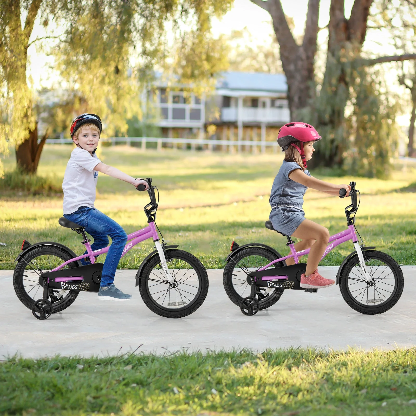 Kids Bike 16-Inch Children Training Bicycle with 2 Brake for 4-7 Years Old - Image 2
