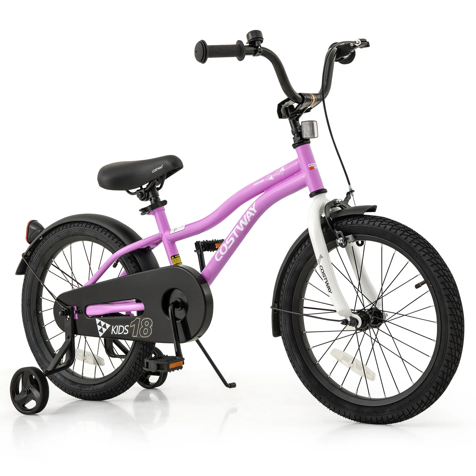 Kids Bike 18-Inch Children Training Bicycle with 2 Brake for 4-8 Years Old - Image 3