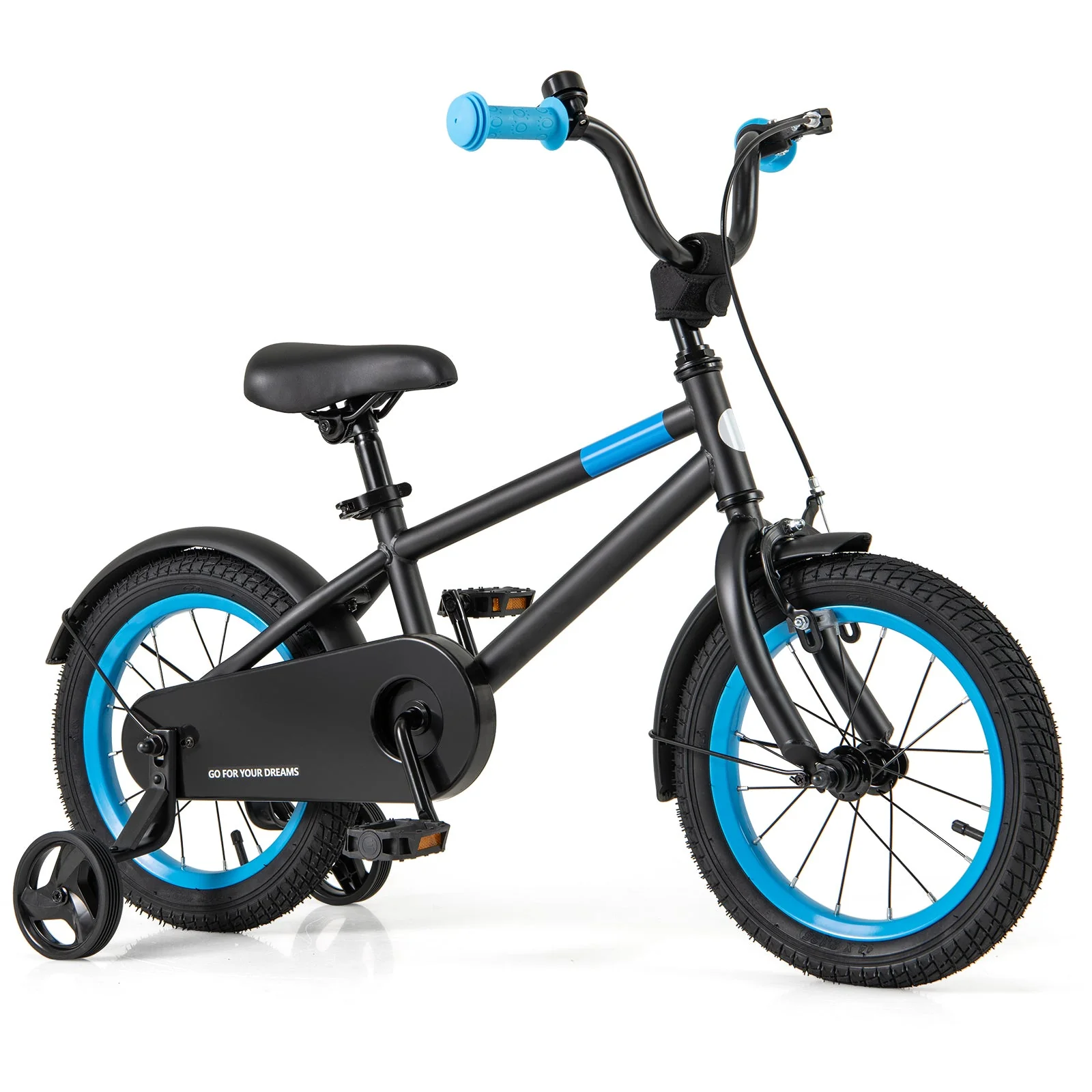 Kids Bike with Adjustable Handlebar and Saddle Black-14 inches - Image 3