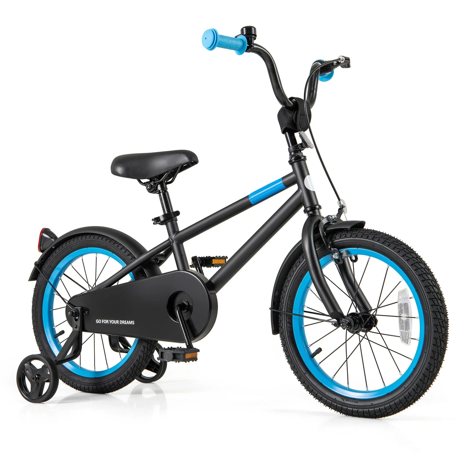 Kids Bike with Adjustable Handlebar and Saddle Black-16 inches - Image 3