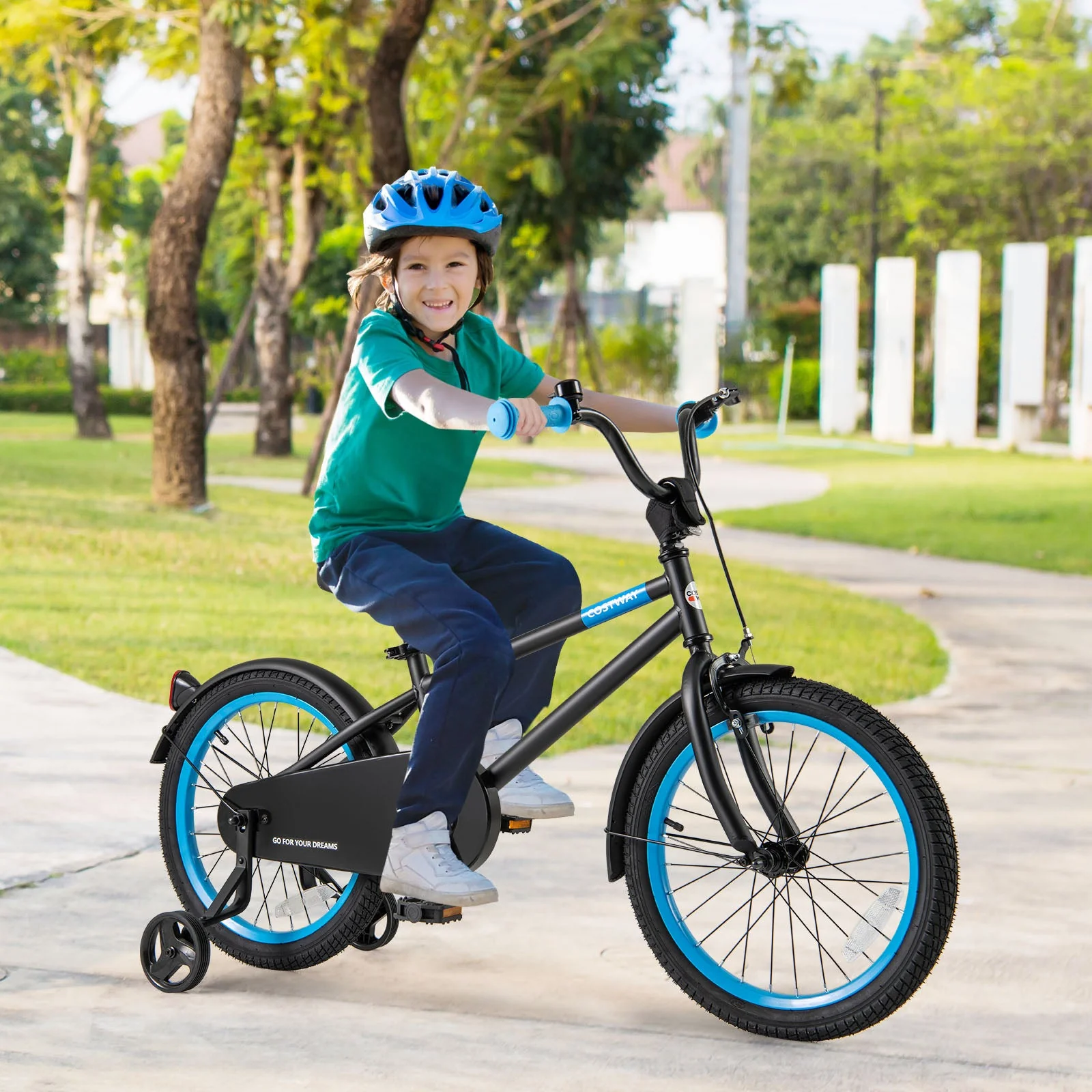 Kids Bike with Adjustable Handlebar and Saddle Black-18 Inches - Image 2