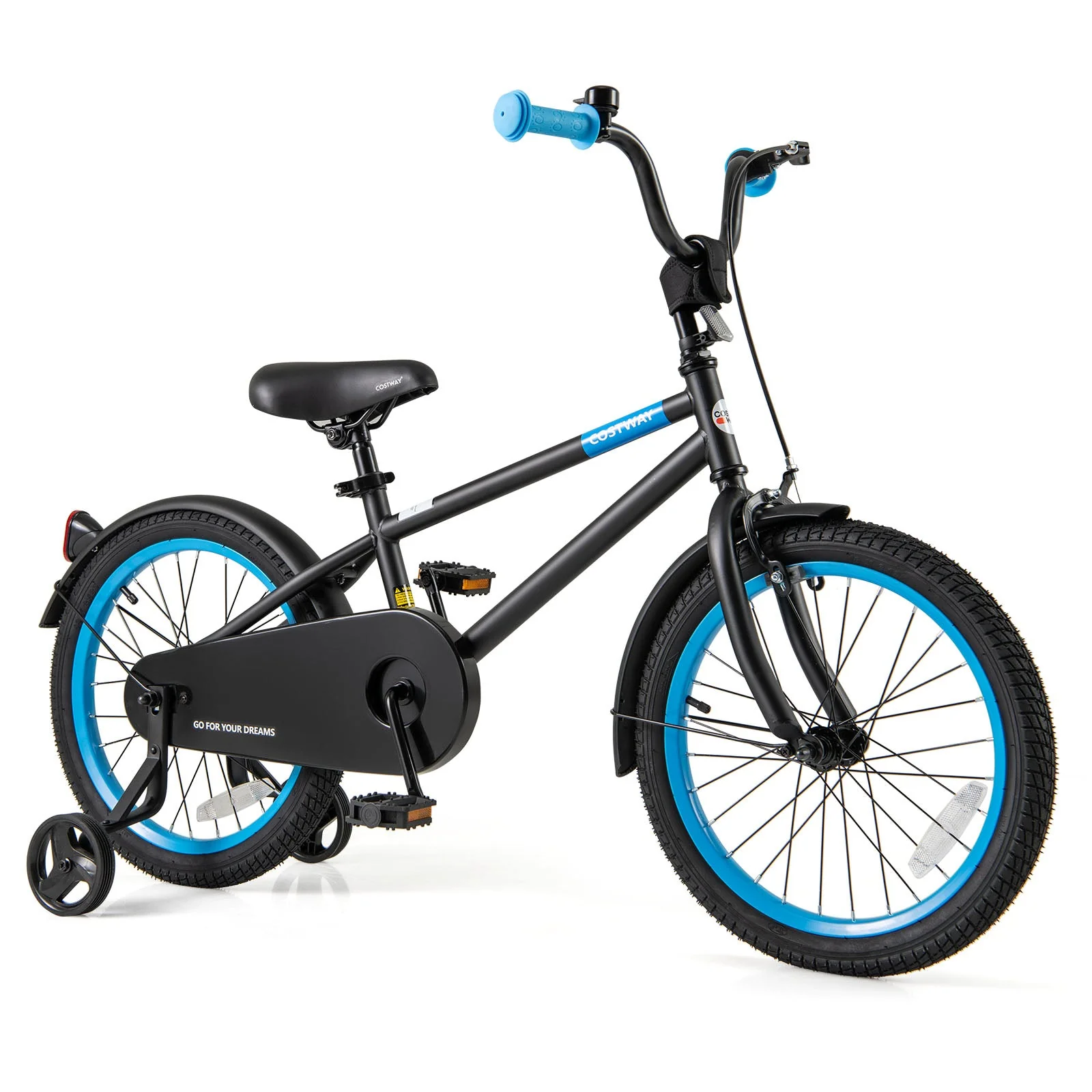 Kids Bike with Adjustable Handlebar and Saddle Black-18 Inches - Image 3