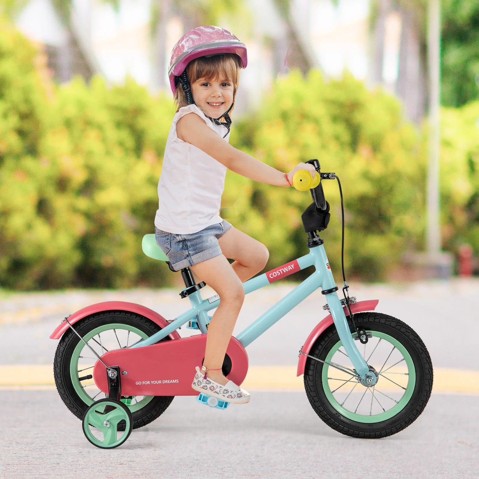 Kids Bike with Adjustable Handlebar and Saddle Blue-12 Inches - Image 2
