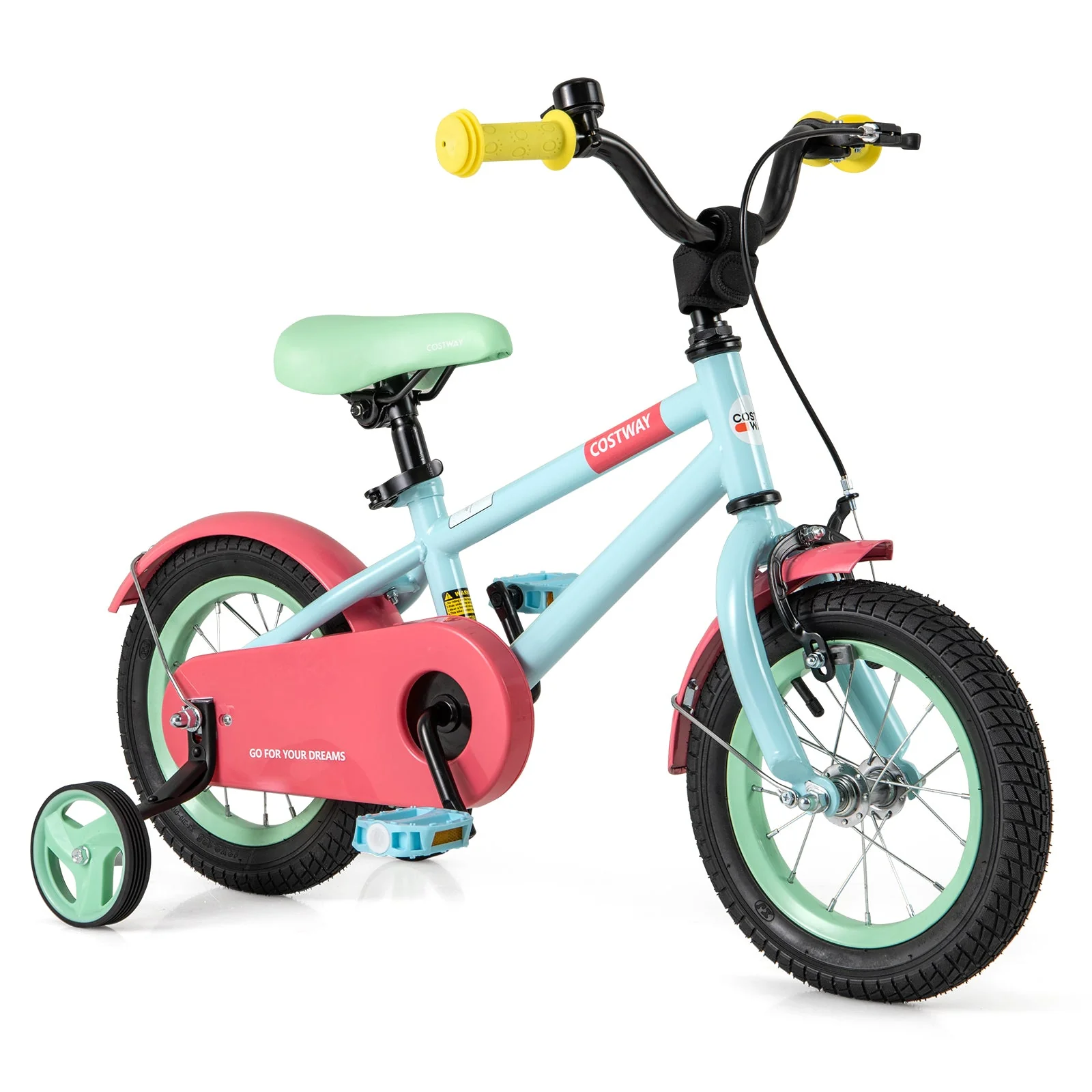 Kids Bike with Adjustable Handlebar and Saddle Blue-12 Inches - Image 3