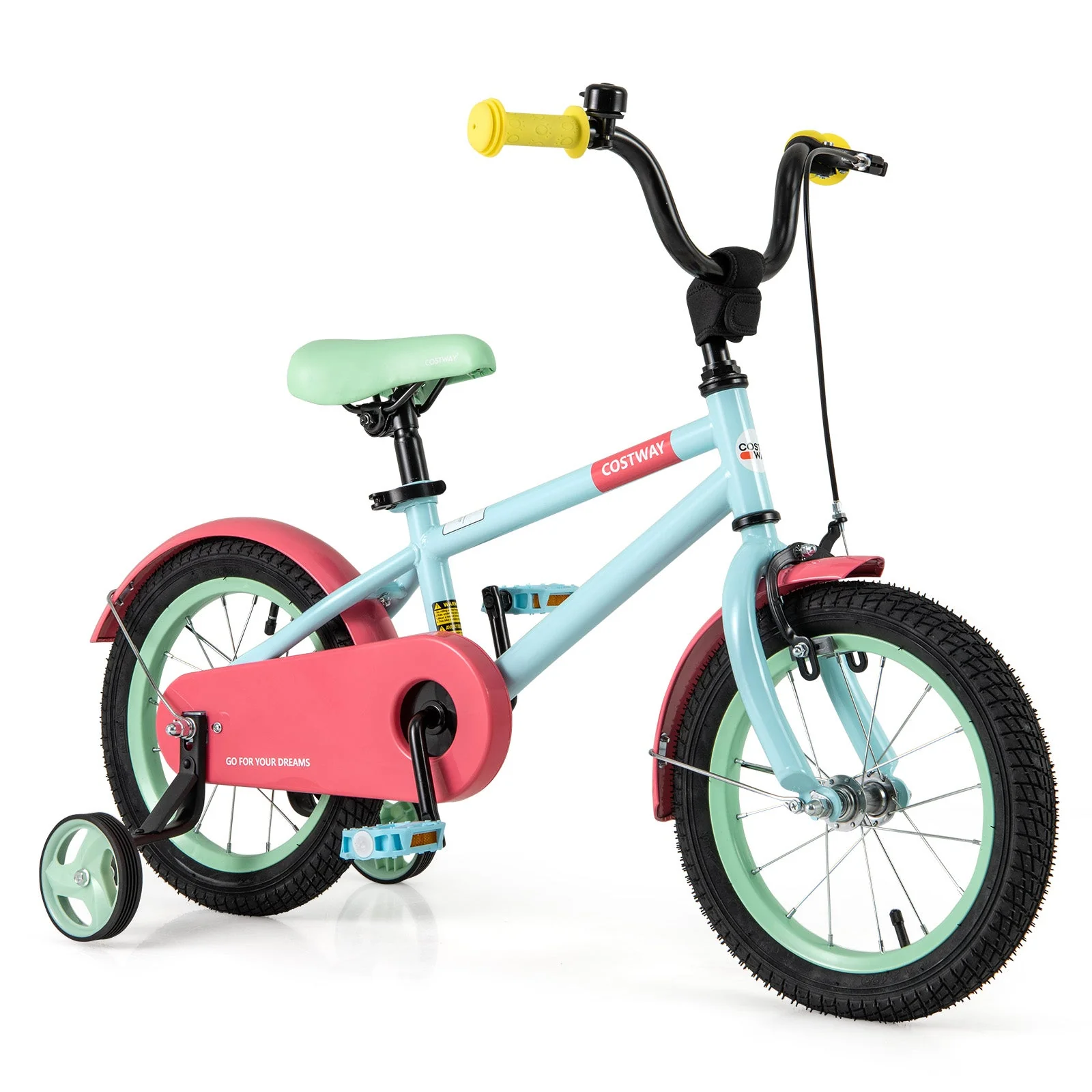 Kids Bike with Adjustable Handlebar and Saddle Blue-14 inches - Image 3
