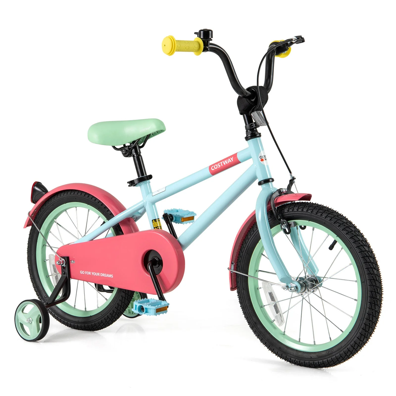 Kids Bike with Adjustable Handlebar and Saddle Blue-16 inches - Image 3