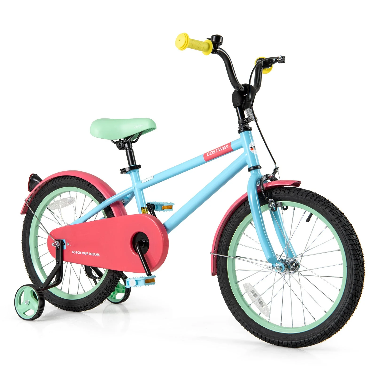 Kids Bike with Adjustable Handlebar and Saddle Blue-18 inches - Image 3