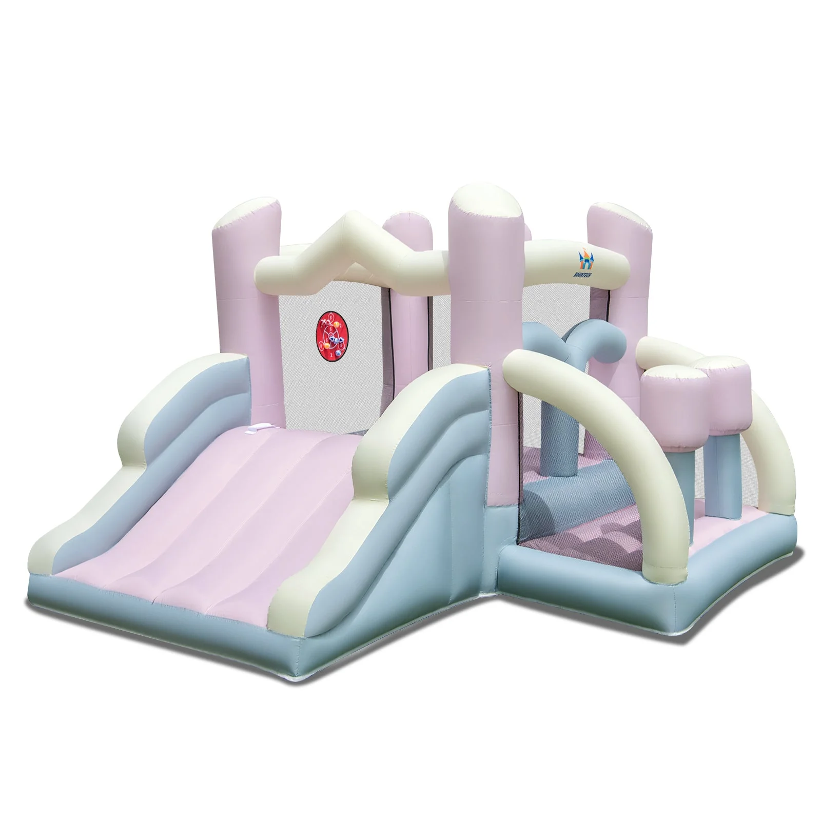 Kids Bounce House with Slide and 2 Boxing Columns for Party without Blower - Image 3