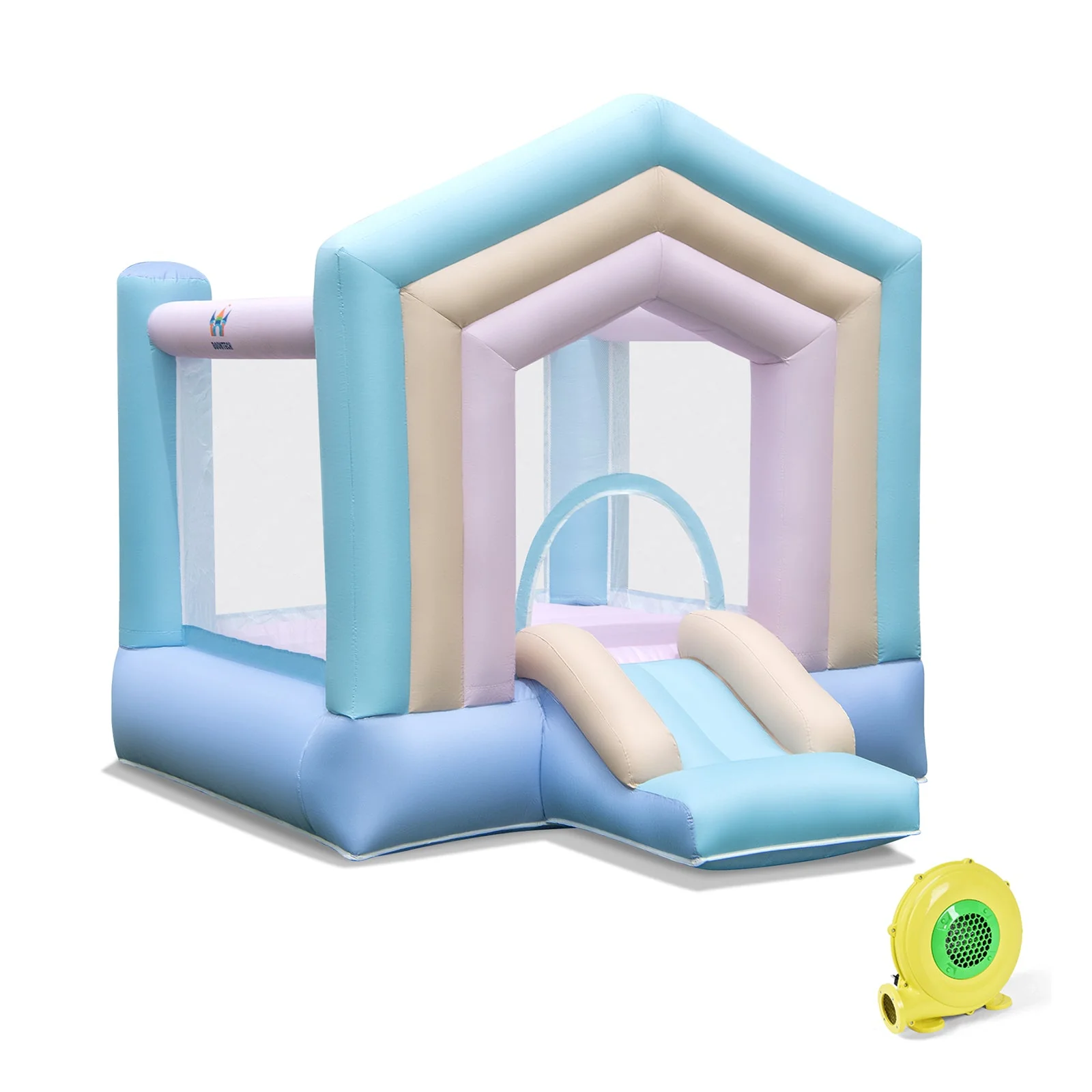 Kids Bounce House with Slide and Basketball Rim Bouncy Castle for Party with 480W Blower - Image 2
