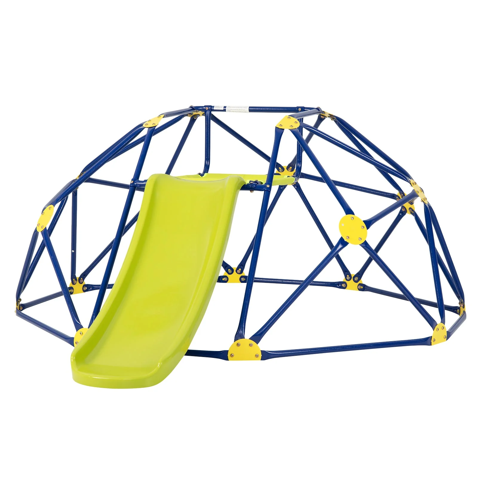 Kids Climbing Dome with Slide and Fabric Cushion for Garden Yard-Blue - Image 2