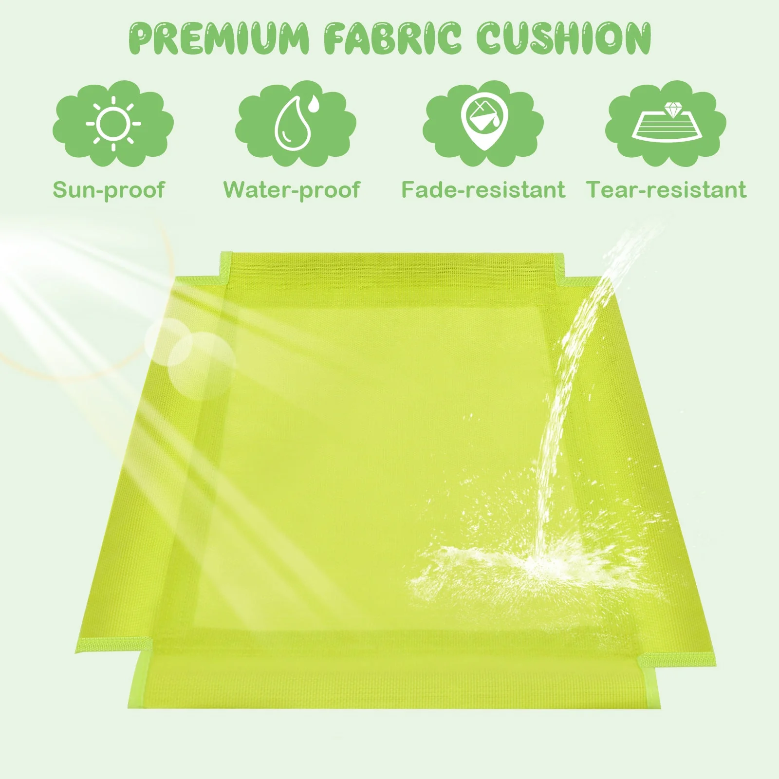 Kids Climbing Dome with Slide and Fabric Cushion for Garden Yard-Green - Image 6