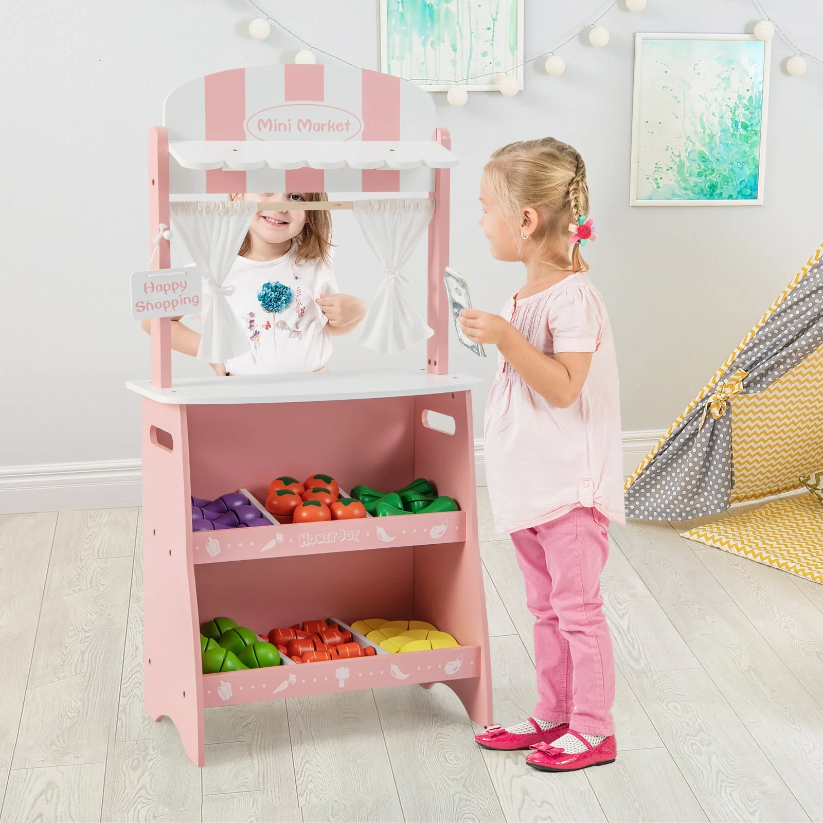 Kid's Farmers Market Stand-Pink - Image 2