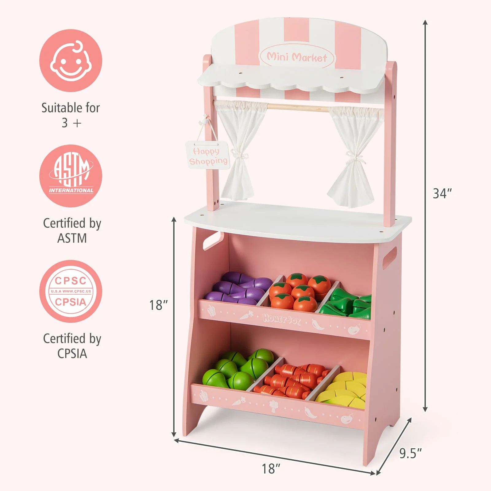 Kid's Farmers Market Stand-Pink - Image 8