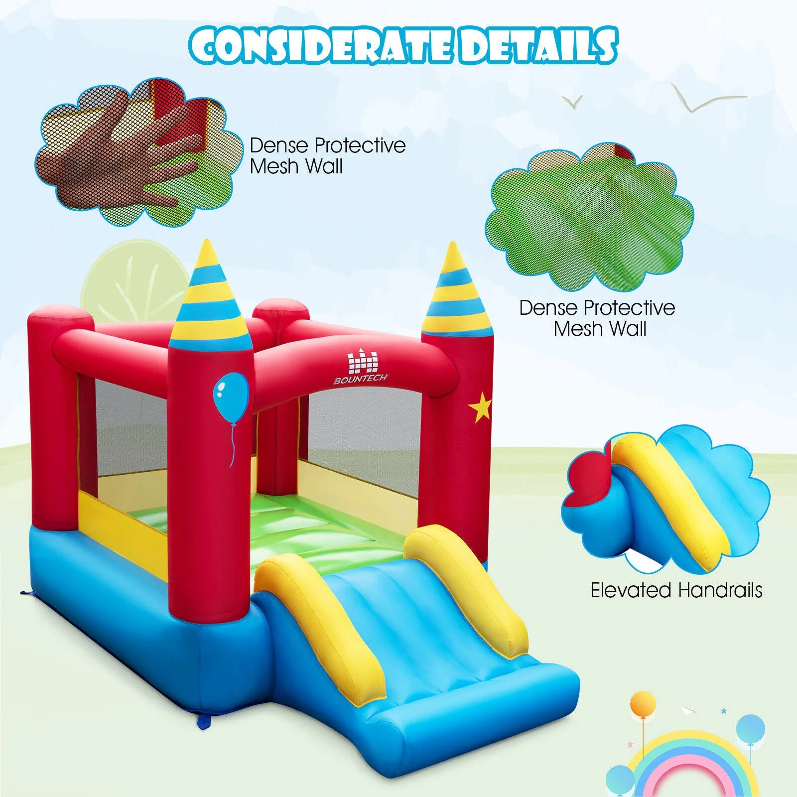 Kids Inflatable Bounce Castle Excluded Blower - Image 5