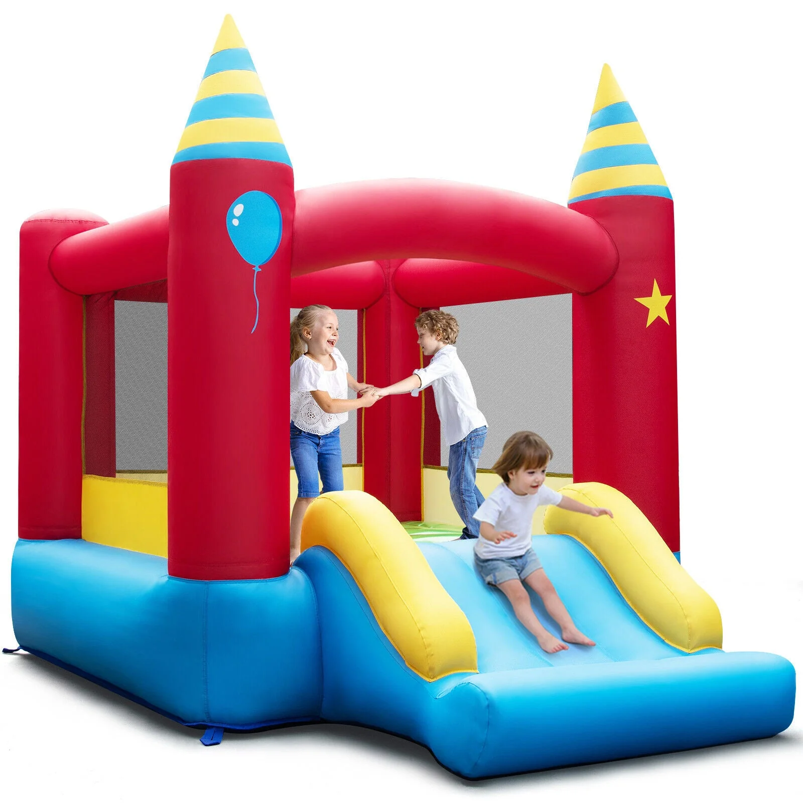 Kids Inflatable Bounce Castle Excluded Blower - Image 7